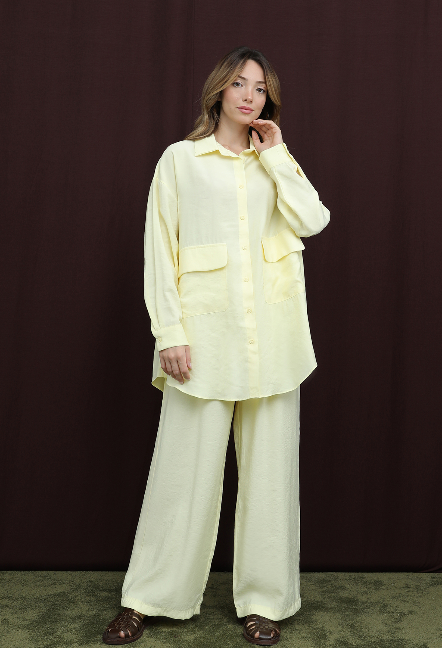 Casual Elegant Set With Palazzo Pants - Brand: Puane - Women & Kids, Baby Clothes Wholesale - TheBS Women