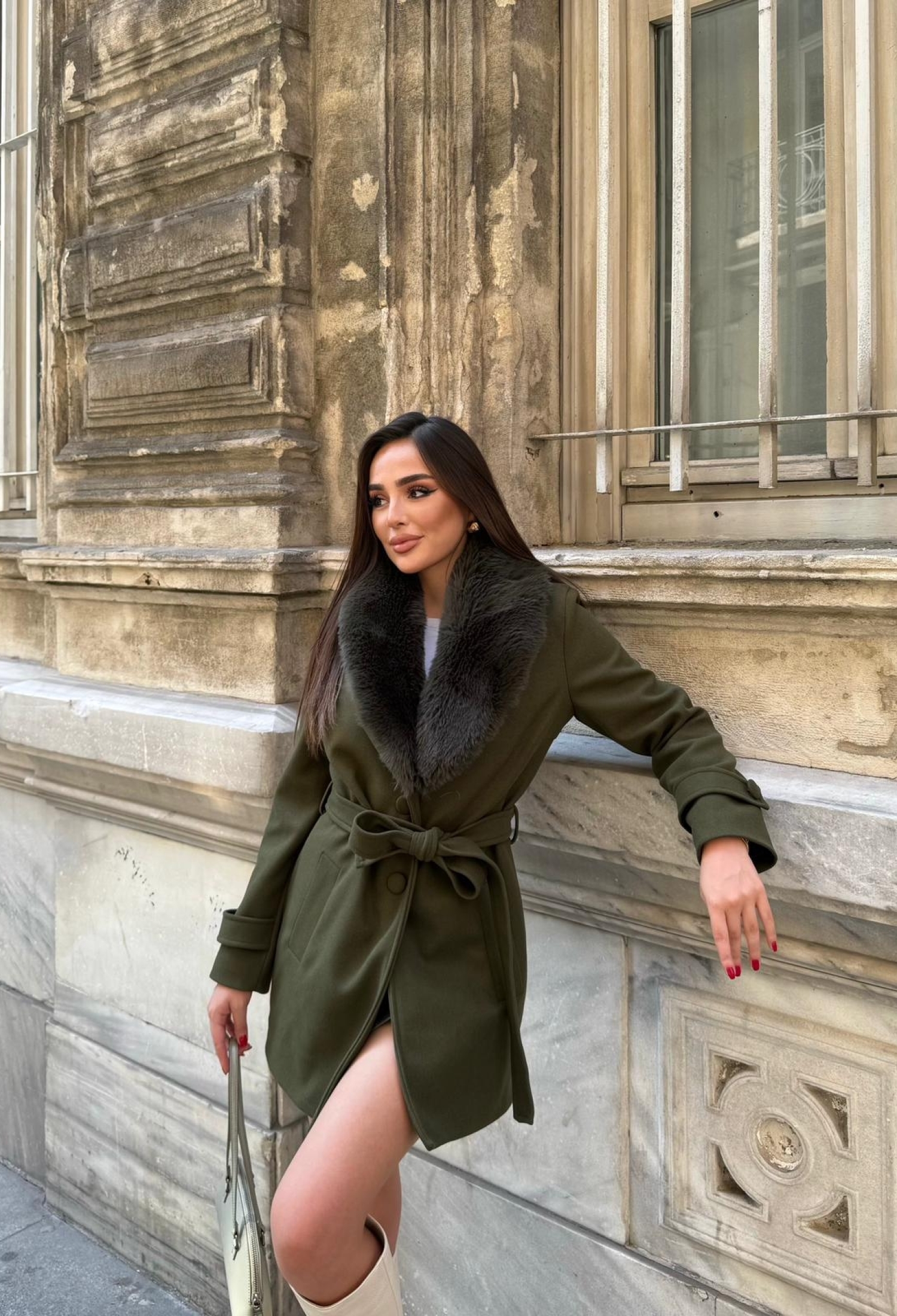 Green Elegant Single-Breasted Slim Fit Coat - Brand: My Jest Fashion - Women & Kids, Baby Clothes Wholesale - TheBS Women