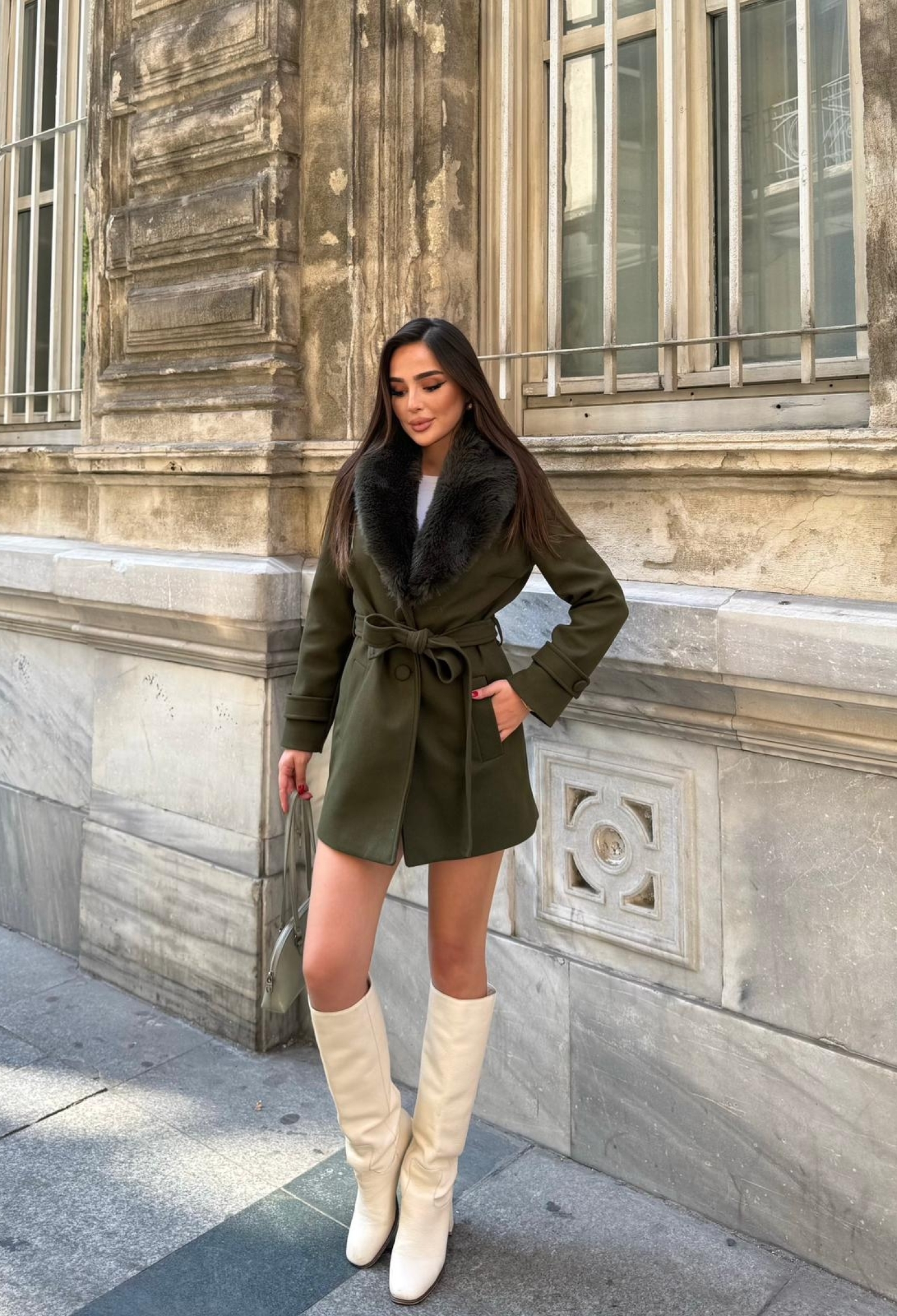 Green Elegant Single-Breasted Slim Fit Coat - Brand: My Jest Fashion - Women & Kids, Baby Clothes Wholesale - TheBS Women