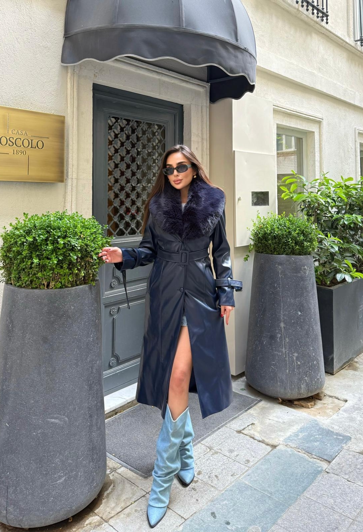 Black Elegant Single-Breasted Fur Coat - Brand: My Jest Fashion - Women & Kids, Baby Clothes Wholesale - TheBS Women