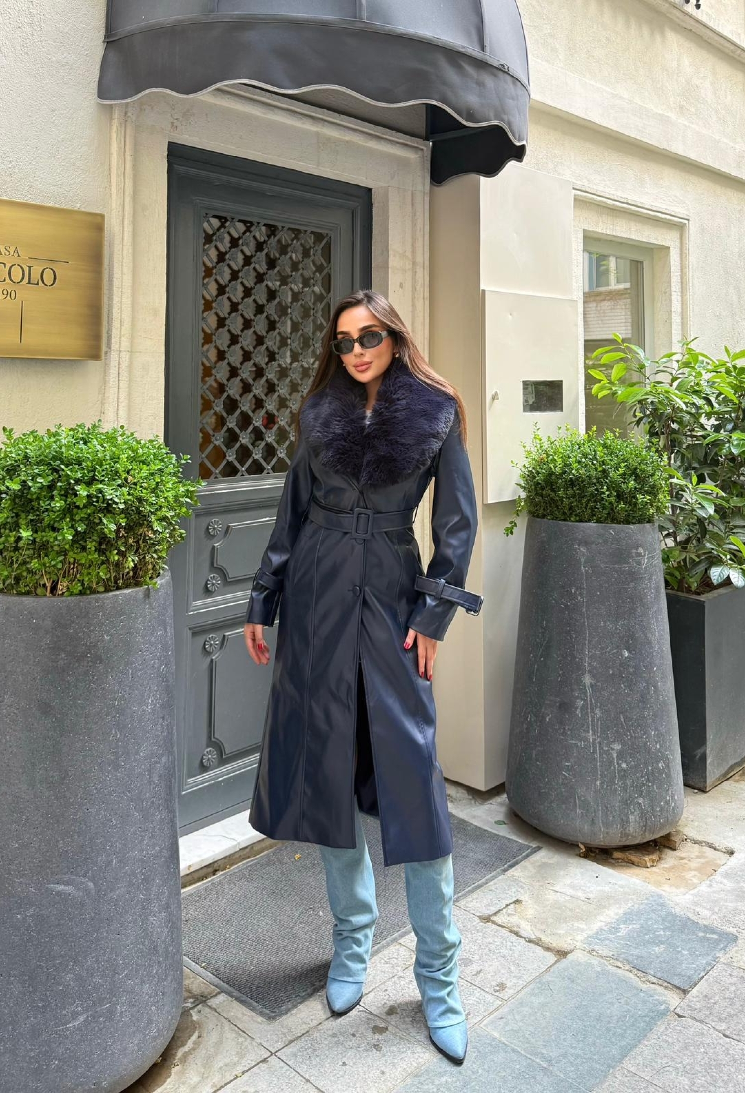 Black Elegant Single-Breasted Fur Coat - Brand: My Jest Fashion - Women & Kids, Baby Clothes Wholesale - TheBS Women