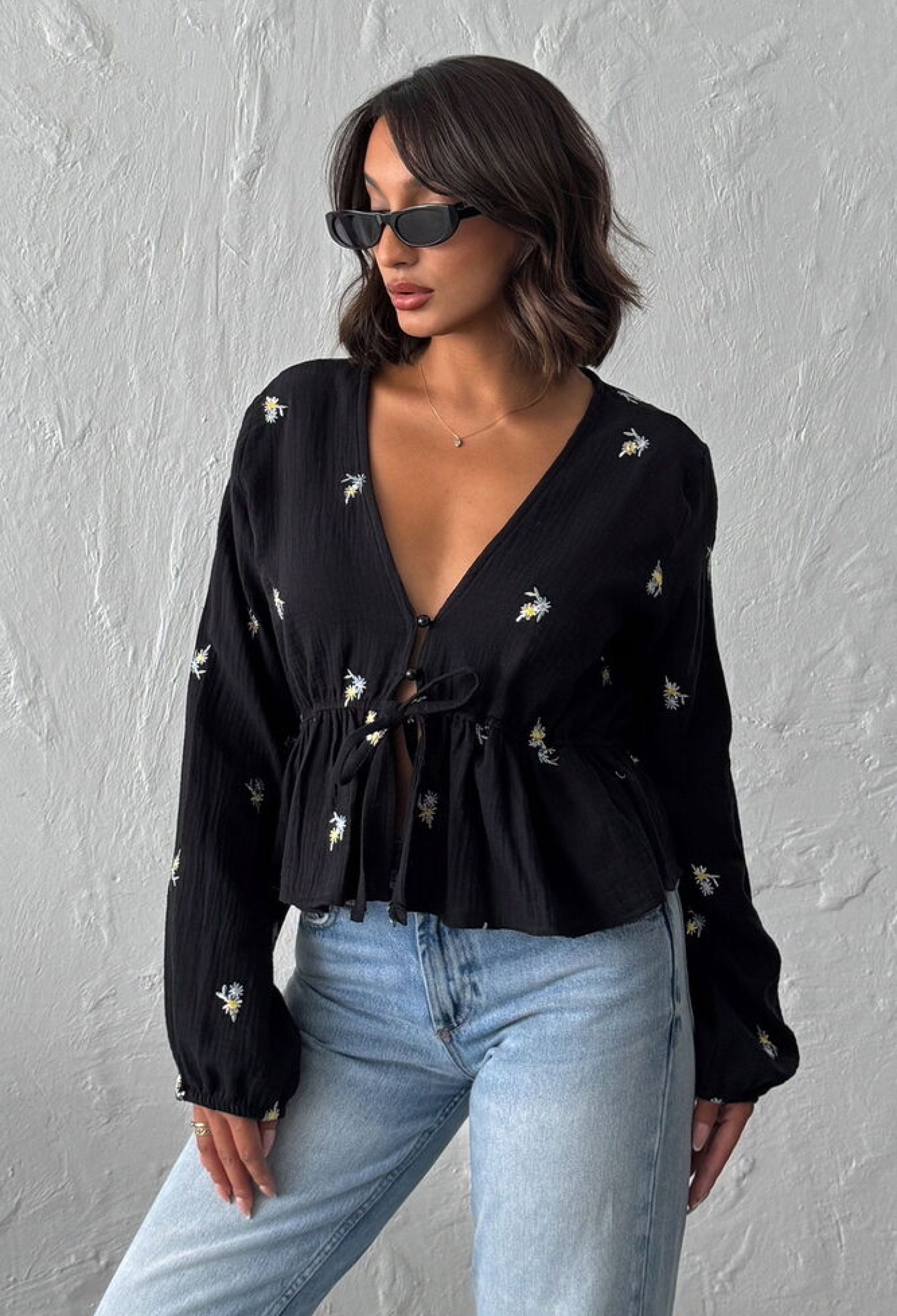 Floral Casual Boho Blouse With V-Neck - Brand: Topshow - Women & Kids, Baby Clothes Wholesale - TheBS Women