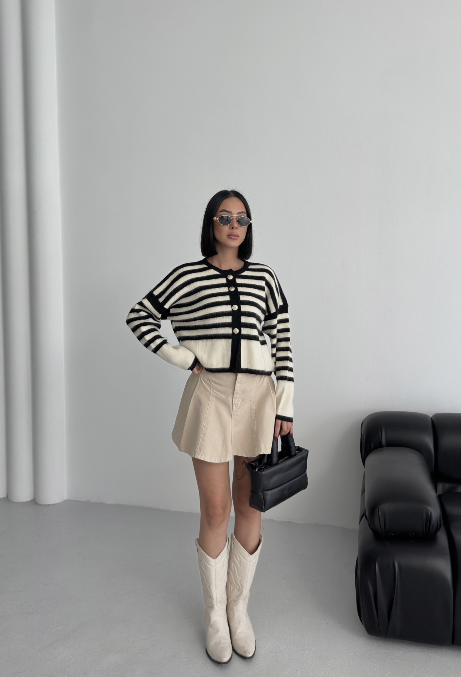 Striped Casual Cardigan With Button Closure - Brand: My Fashion - Women & Kids, Baby Clothes Wholesale - TheBS Women