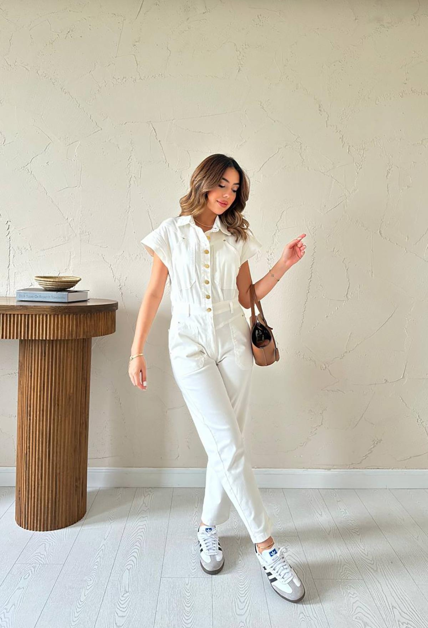 White Casual Streetwear Elegant Jumpsuit - Brand: Elisa - Women & Kids, Baby Clothes Wholesale - TheBS Women