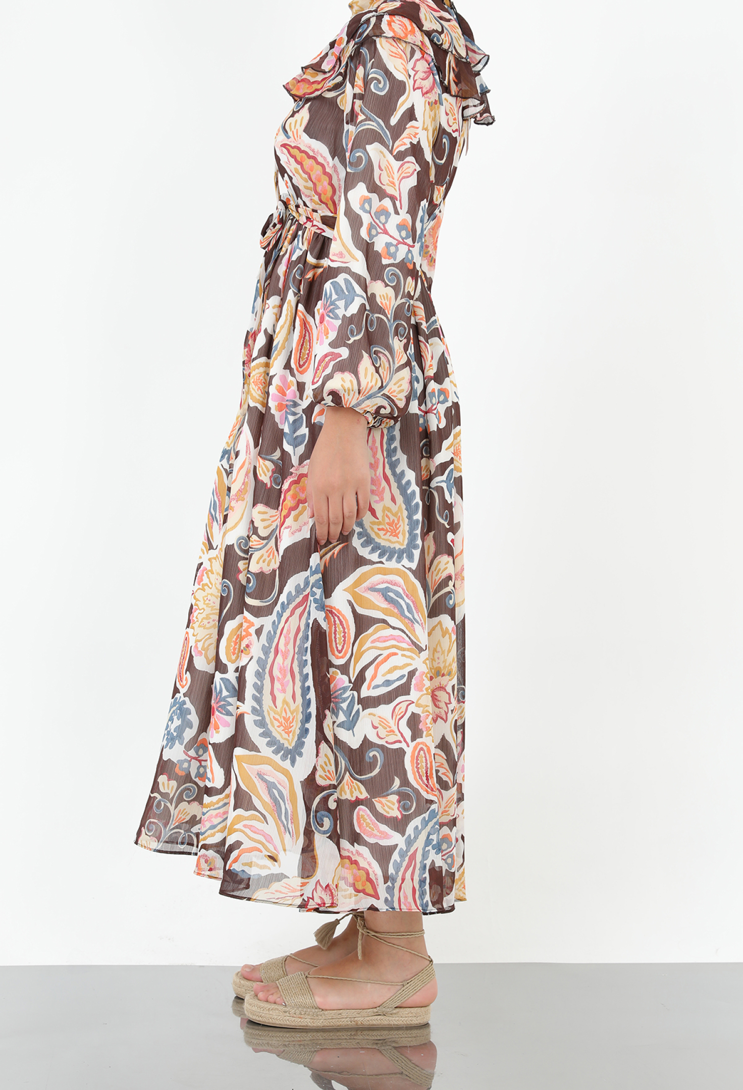 Boho A-Line Maxi Dress With High Neck - Brand: Puane - Women & Kids, Baby Clothes Wholesale - TheBS Women