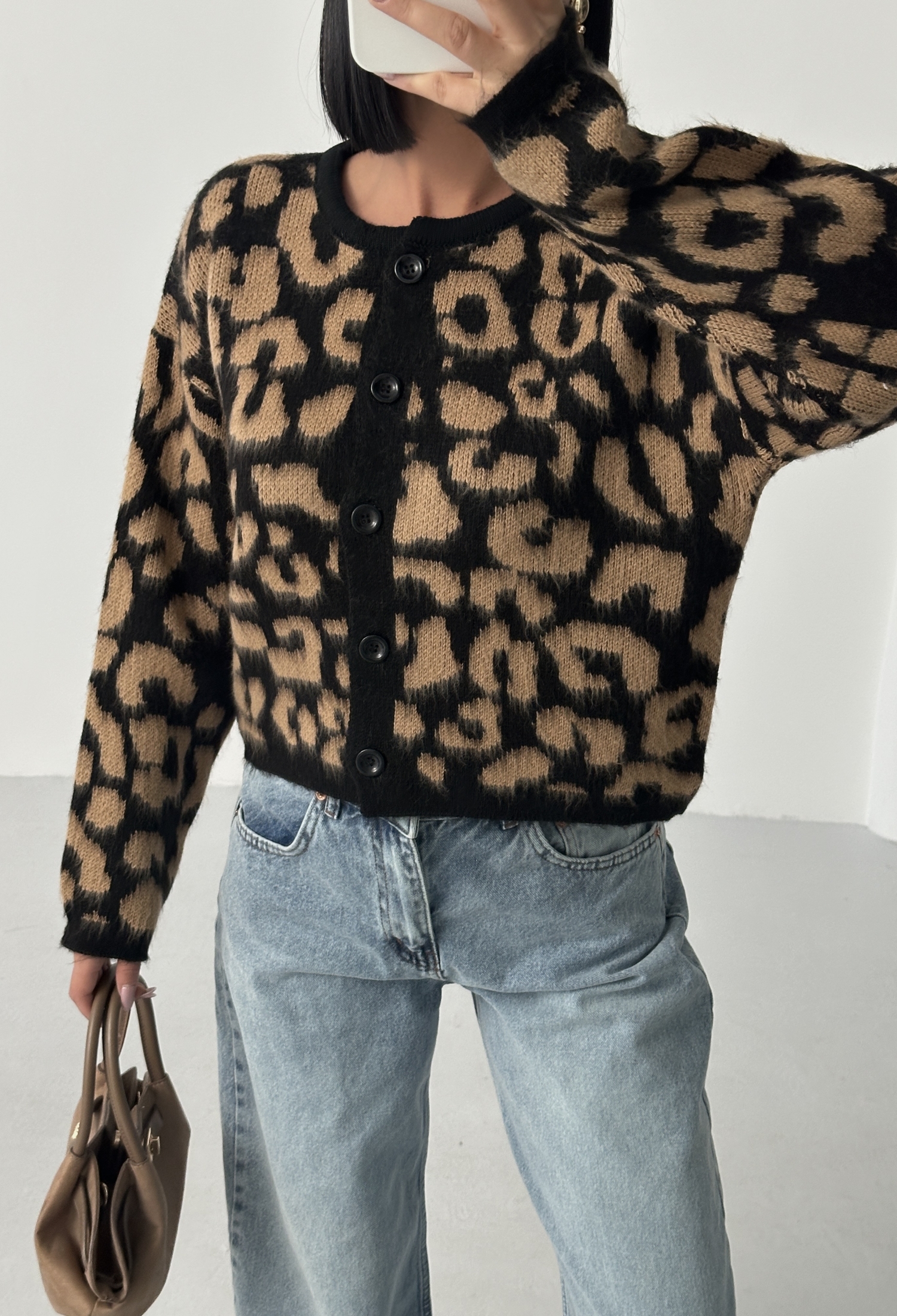 Black Animal Print Oversized Fit Cardigan - Brand: My Fashion - Women & Kids, Baby Clothes Wholesale - TheBS Women