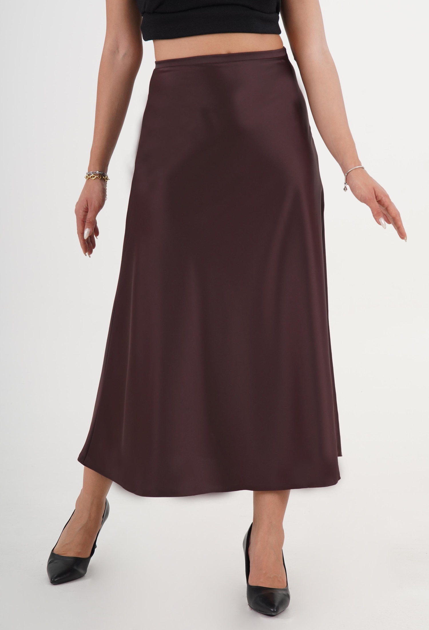 Elegant Flared Midi Skirt - Brand: Lustrin - Women & Kids, Baby Clothes Wholesale - TheBS Women