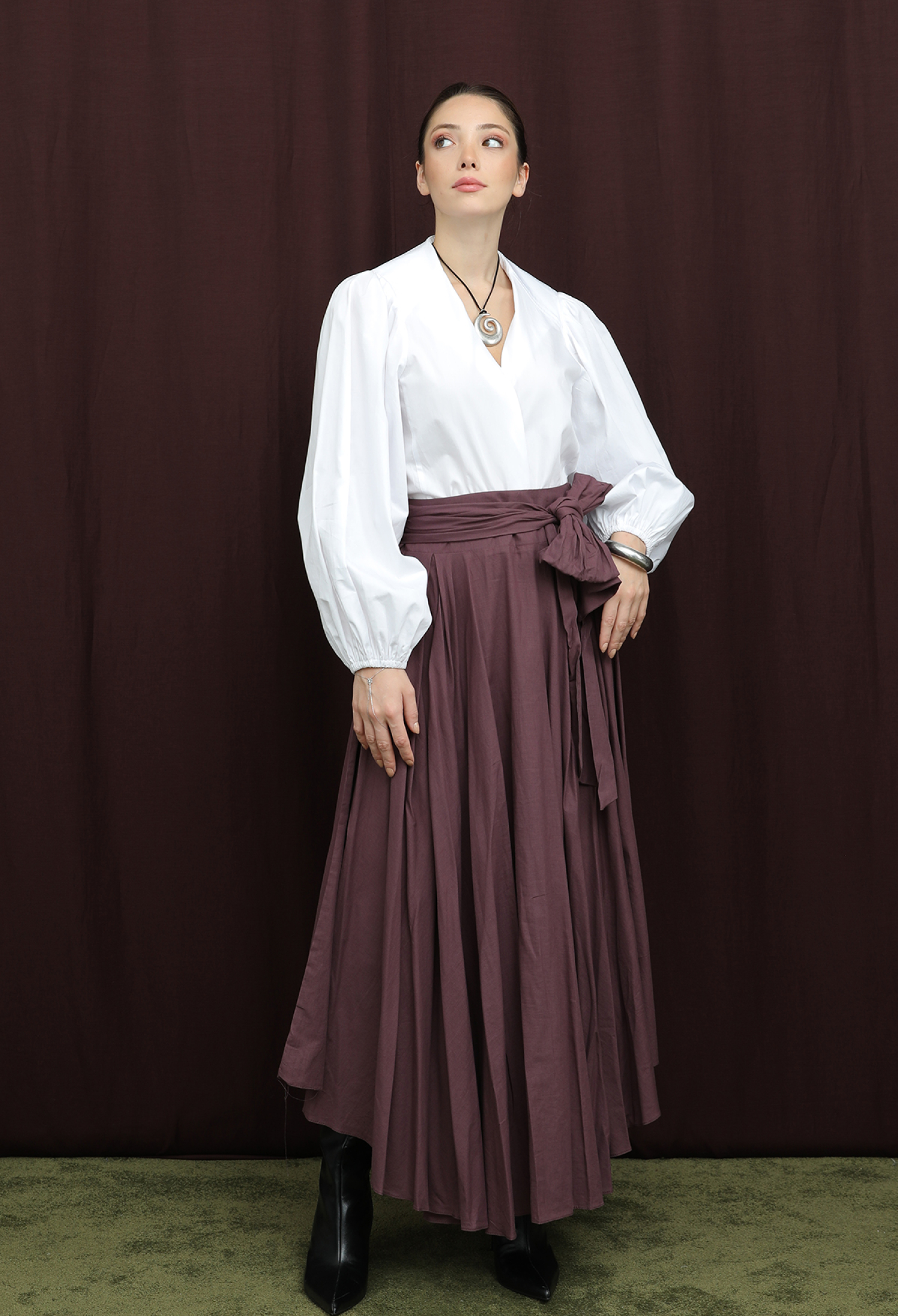 Brown Elegant Maxi Layered Skirt High Waist Vintage - Brand: SOUL - Women & Kids, Baby Clothes Wholesale - TheBS Women