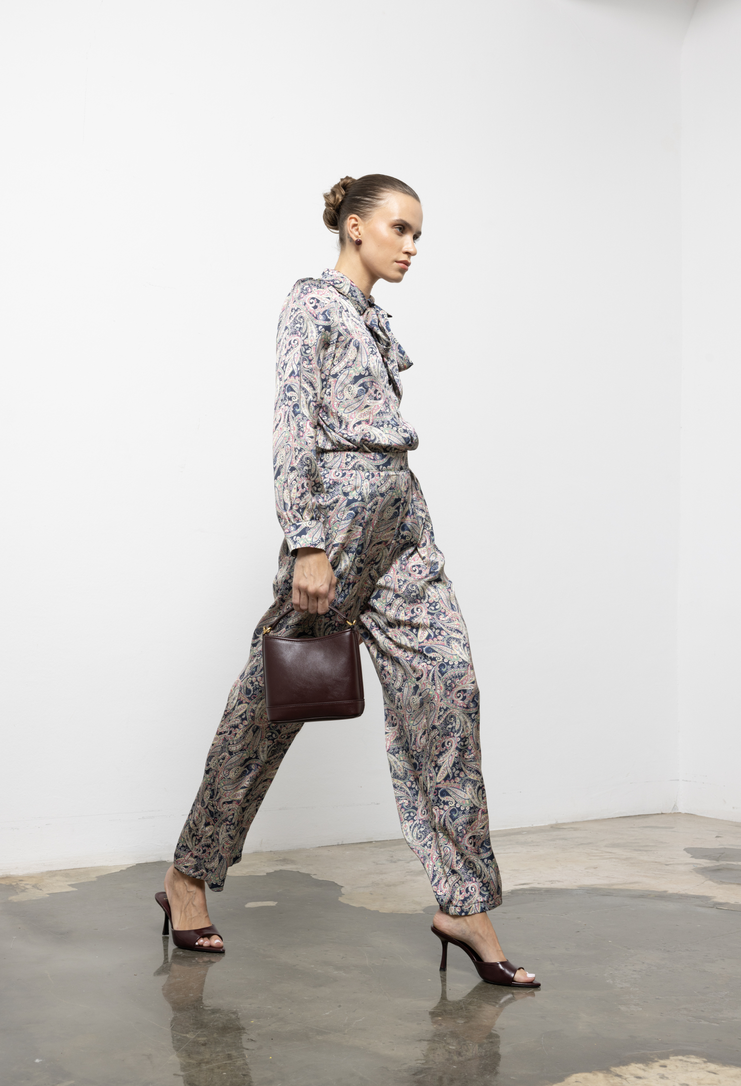 Mix Color Paisley Vintage Formal Shirt - Brand: Cream Rouge - Women & Kids, Baby Clothes Wholesale - TheBS Women