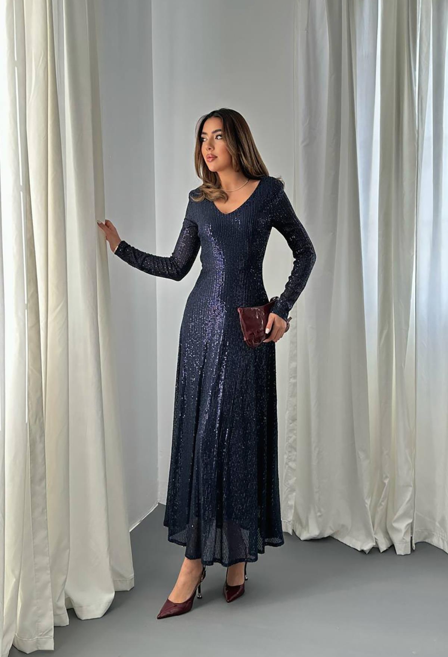 Sequined Fit And Flare Dress - Brand: Elisa - Women & Kids, Baby Clothes Wholesale - TheBS Women