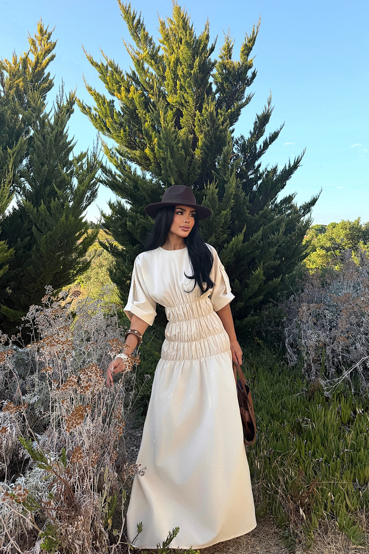 Modest Elegant Floor Length Shift Dress - Brand: EYYO ATELIER - Women & Kids, Baby Clothes Wholesale - TheBS Women