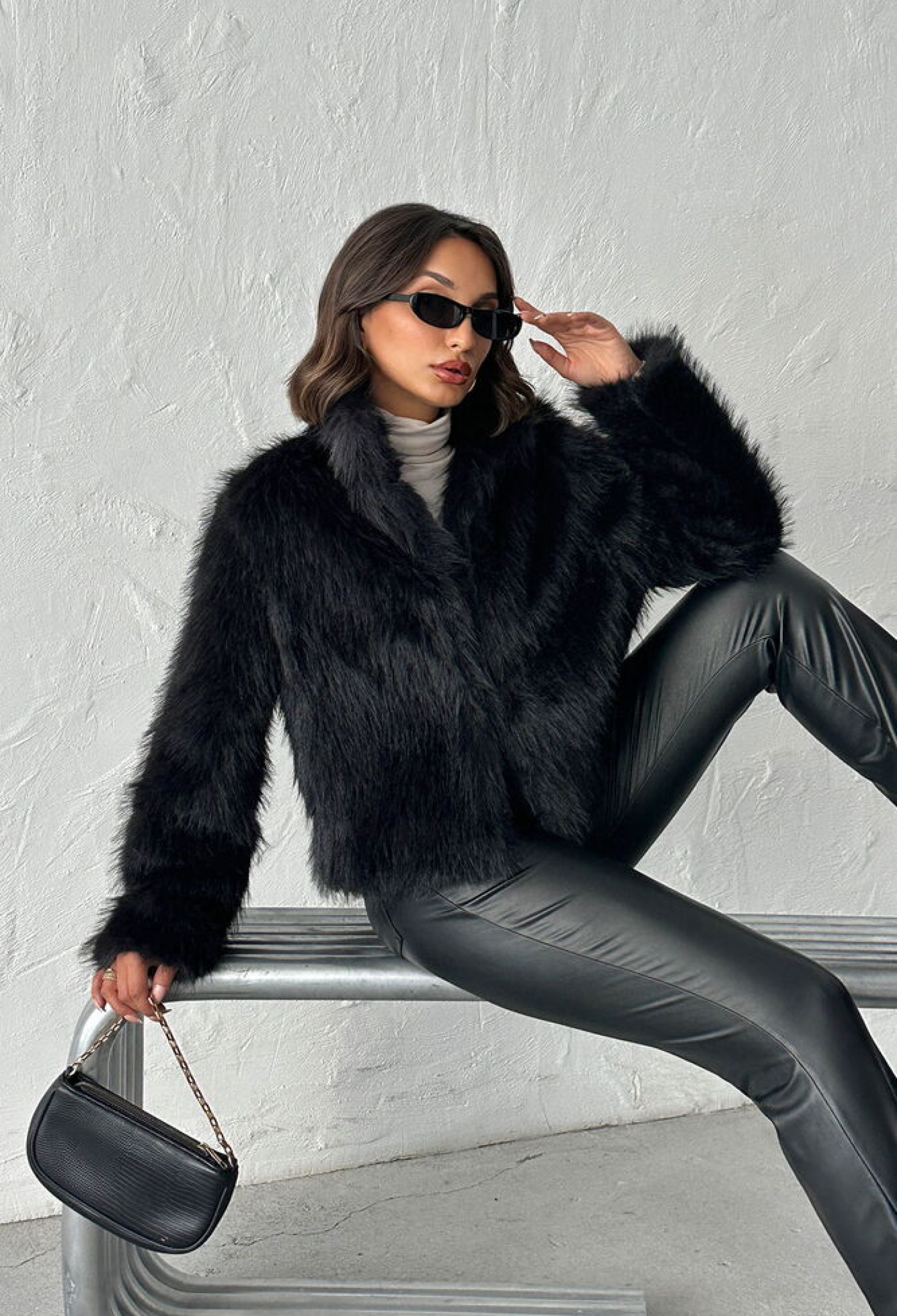 Fur Jacket With Notched Collar - Brand: Topshow - Women & Kids, Baby Clothes Wholesale - TheBS Women