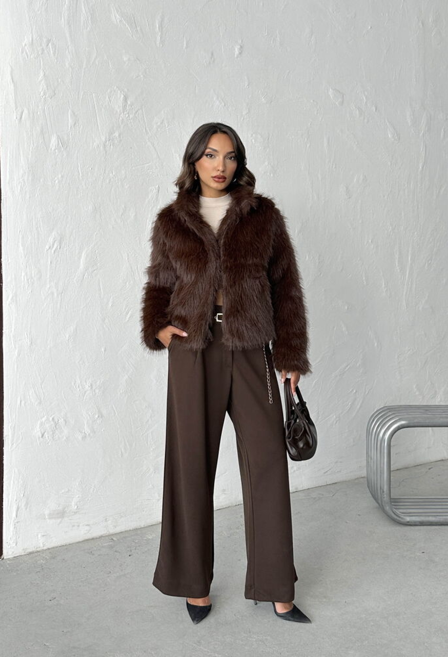 Fur Elegant Buttoned Jacket - Brand: Topshow - Women & Kids, Baby Clothes Wholesale - TheBS Women