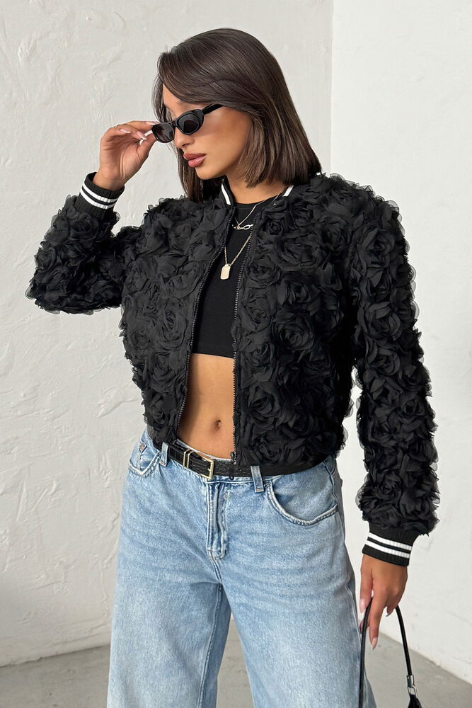 Bomber Jacket With Floral Pattern - Brand: Topshow - Women & Kids, Baby Clothes Wholesale - TheBS Women