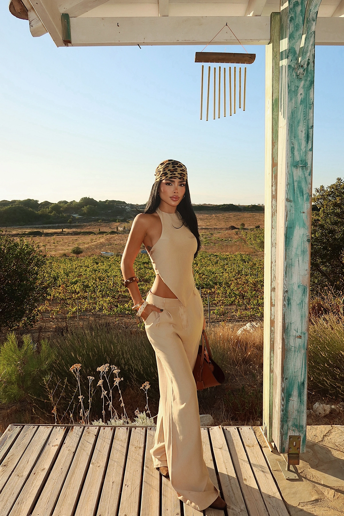 Elegant Boho Wide Leg Palazzo Set – Brand: EYYO ATELIER – Women & Kids, Baby Clothes Wholesale – TheBS Women