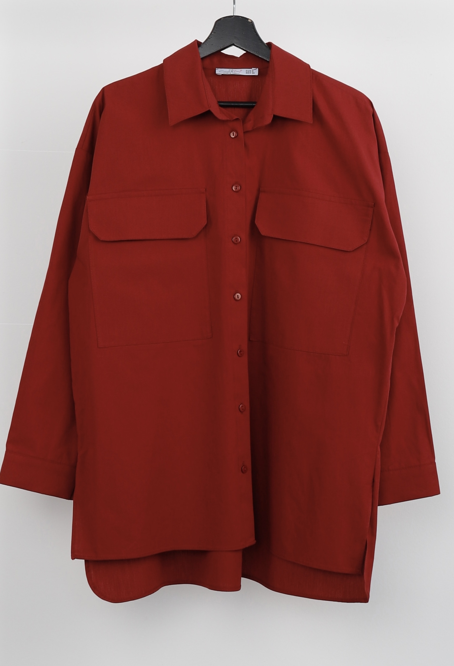 Red Polo Neck Shirt With Buttoned Closure - Brand: Cream Rouge - Women & Kids, Baby Clothes Wholesale - TheBS Women