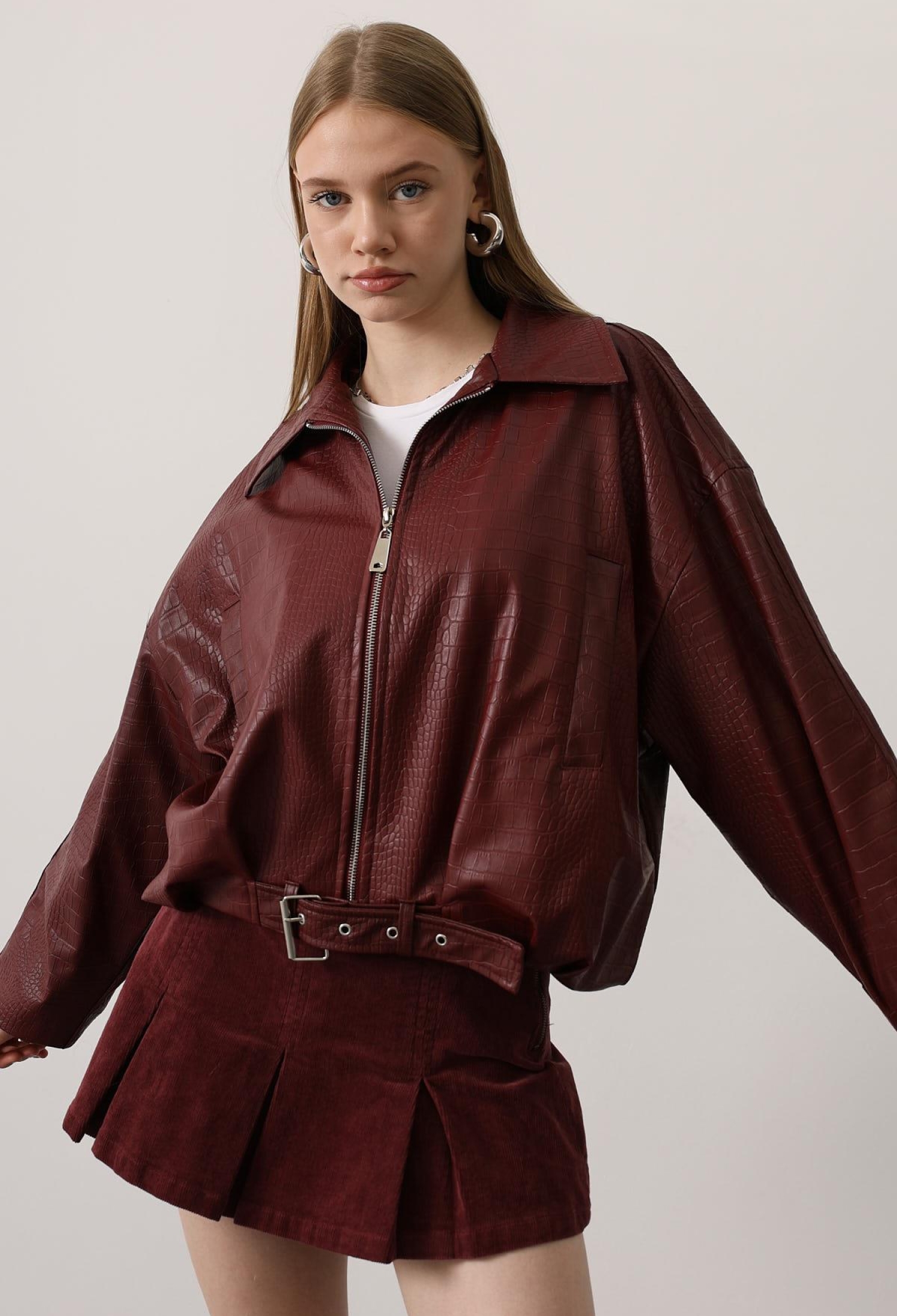 ClaretOversized Windbreaker Jacket - Brand: Reyon - Women & Kids, Baby Clothes Wholesale - TheBS Women