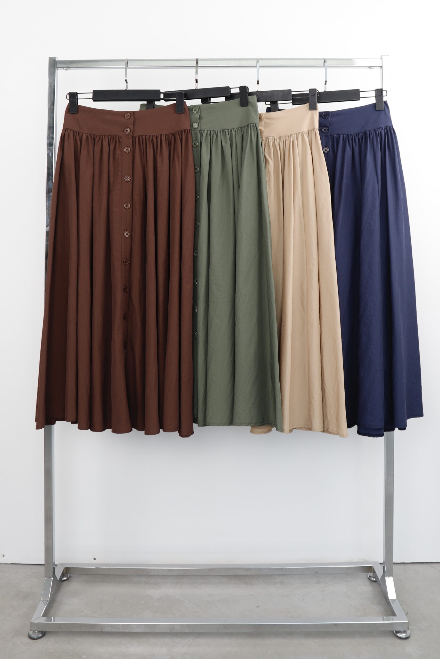 A-Line Maxi Skirt With Buttoned Closure - Brand: Cream Rouge - Women & Kids, Baby Clothes Wholesale - TheBS Women A-Line Maxi Skirt With Buttoned Closure - Brand: Cream Rouge - Women & Kids, Baby Clothes Wholesale - TheBS Women