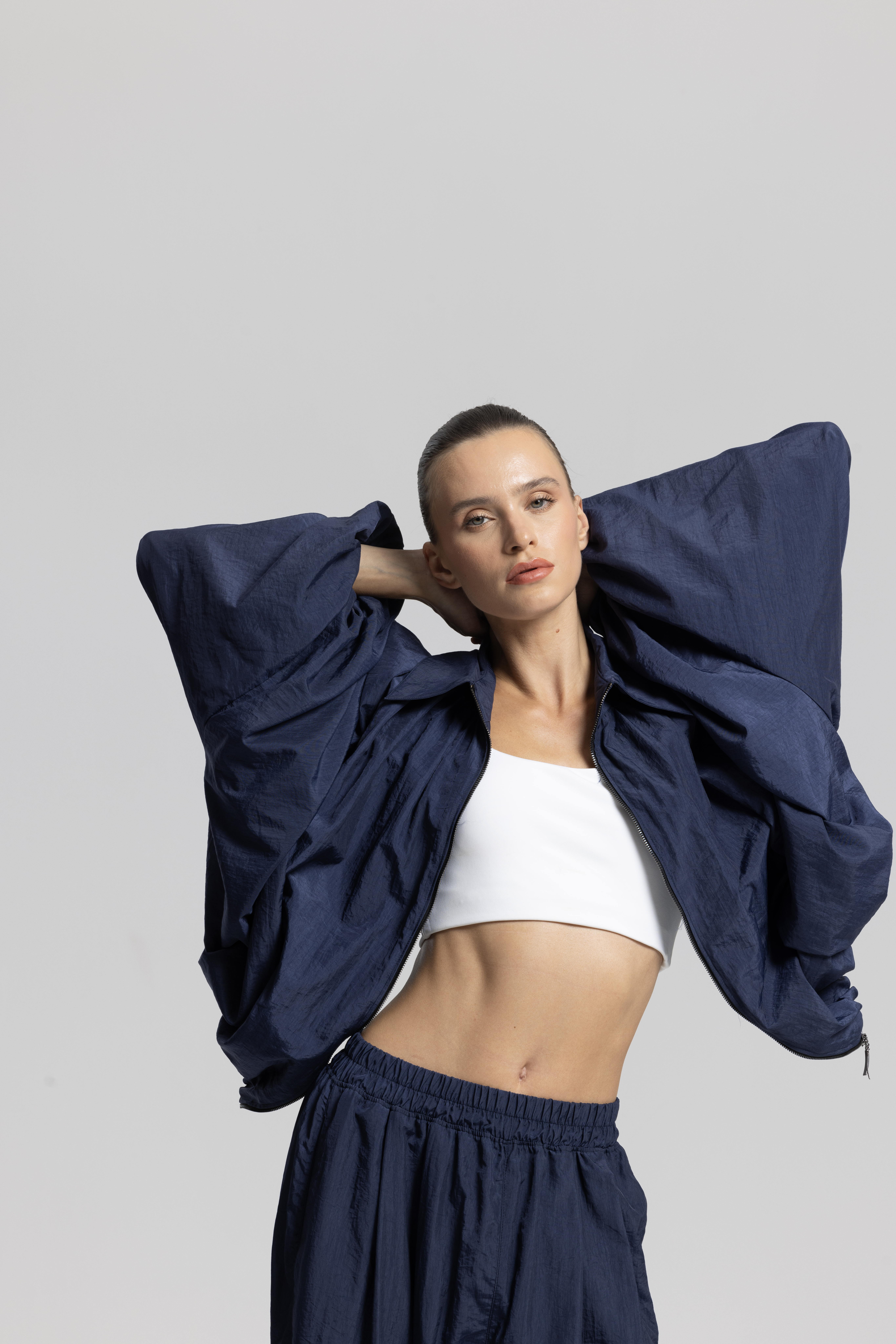 Navy Blue Sporty Oversized Shacket Coat – Brand: Cream Rouge – Women & Kids, Baby Clothes Wholesale – TheBS Women