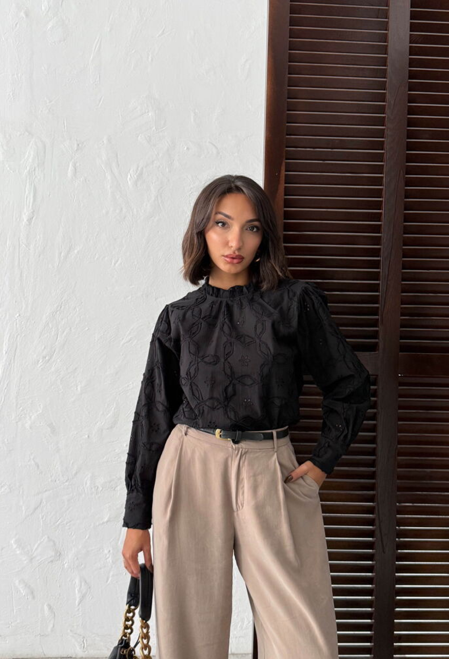 Elegant Floral Blouse With Long Sleeves - Brand: Topshow - Women & Kids, Baby Clothes Wholesale - TheBS Women