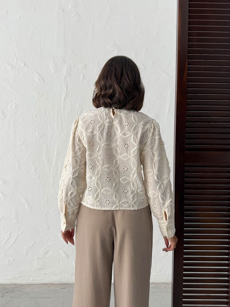 Beige Floral Elegant Blouse - Brand: Topshow - Women & Kids, Baby Clothes Wholesale - TheBS Women Beige Floral Elegant Blouse - Brand: Topshow - Women & Kids, Baby Clothes Wholesale - TheBS Women