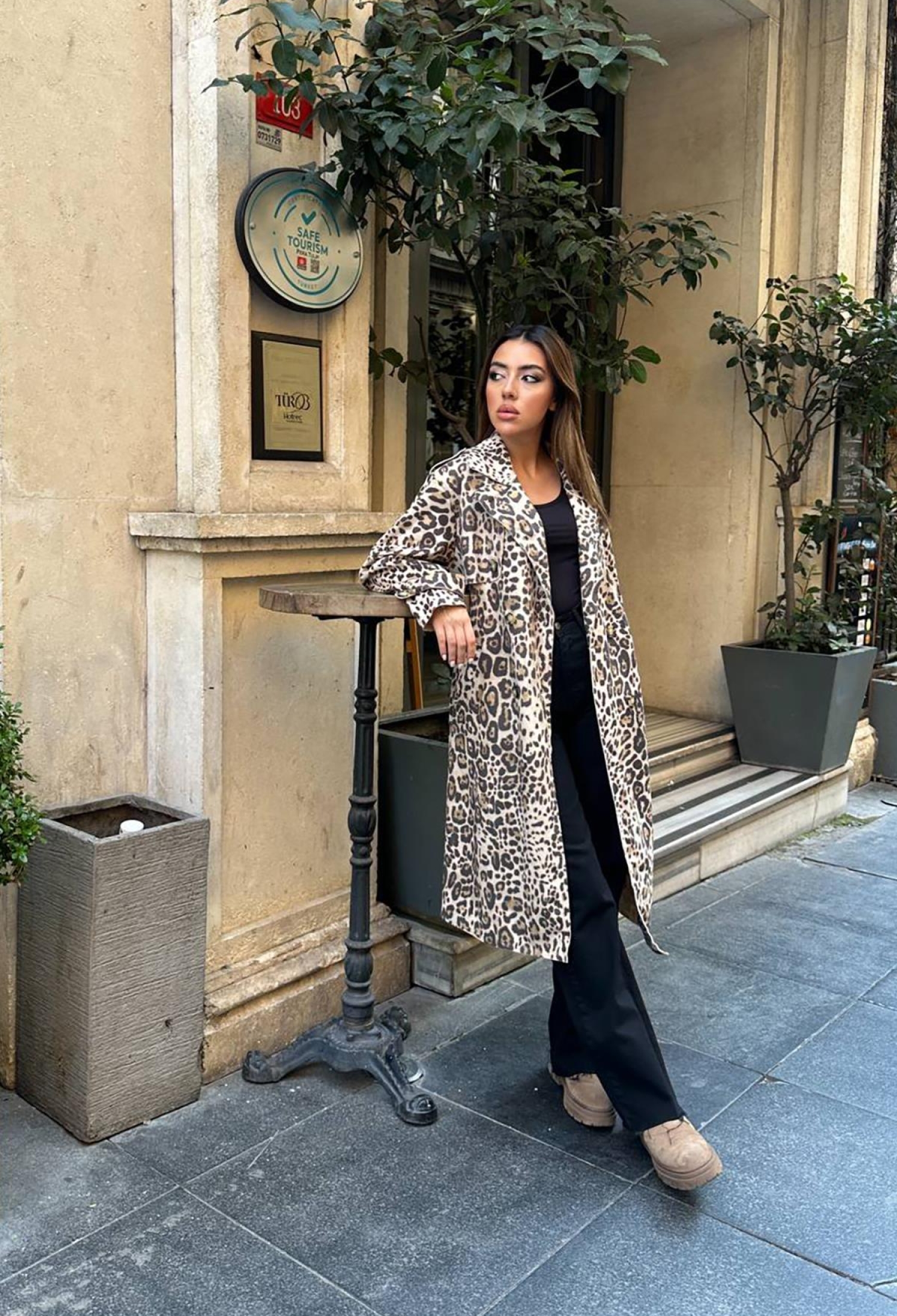 Front And Back Cape Coat - Leopard - Brand: Elisa - Women & Kids, Baby Clothes Wholesale - TheBS Women