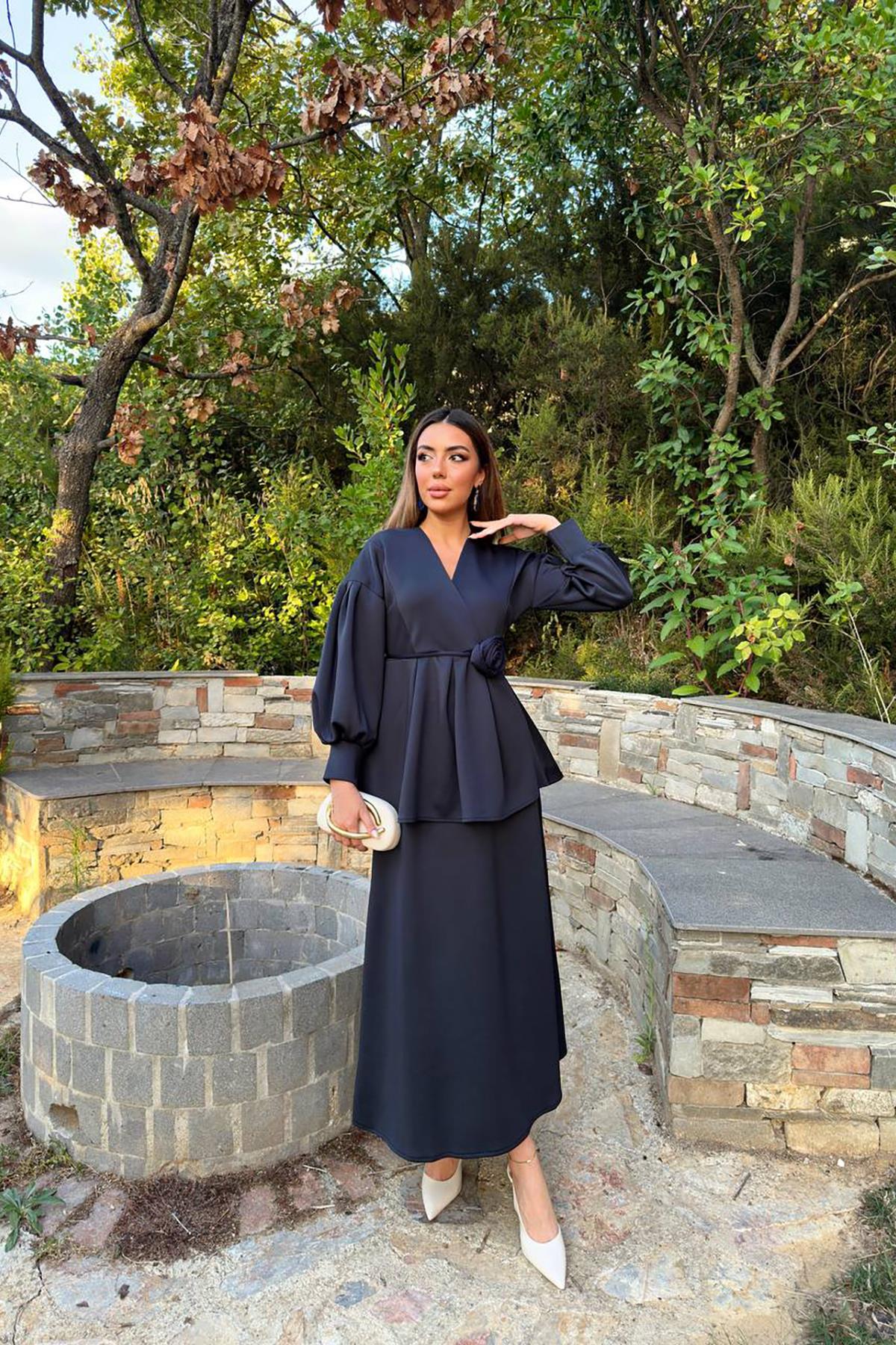 Rose Detailed Suit - Brand: Elisa - Women & Kids, Baby Clothes Wholesale - TheBS Women Rose Detailed Suit - Brand: Elisa - Women & Kids, Baby Clothes Wholesale - TheBS Women