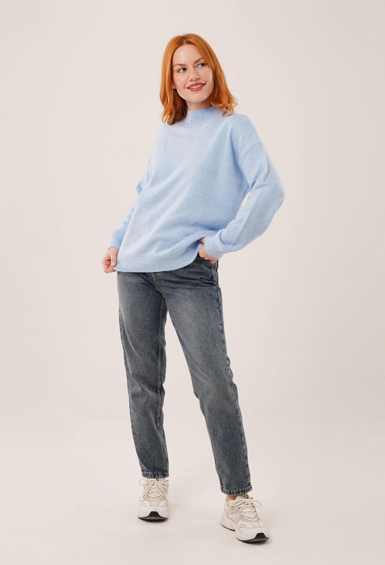 Sweater With High Neck And Long Sleeves - Brand: Lustrin - Women & Kids, Baby Clothes Wholesale - TheBS Women