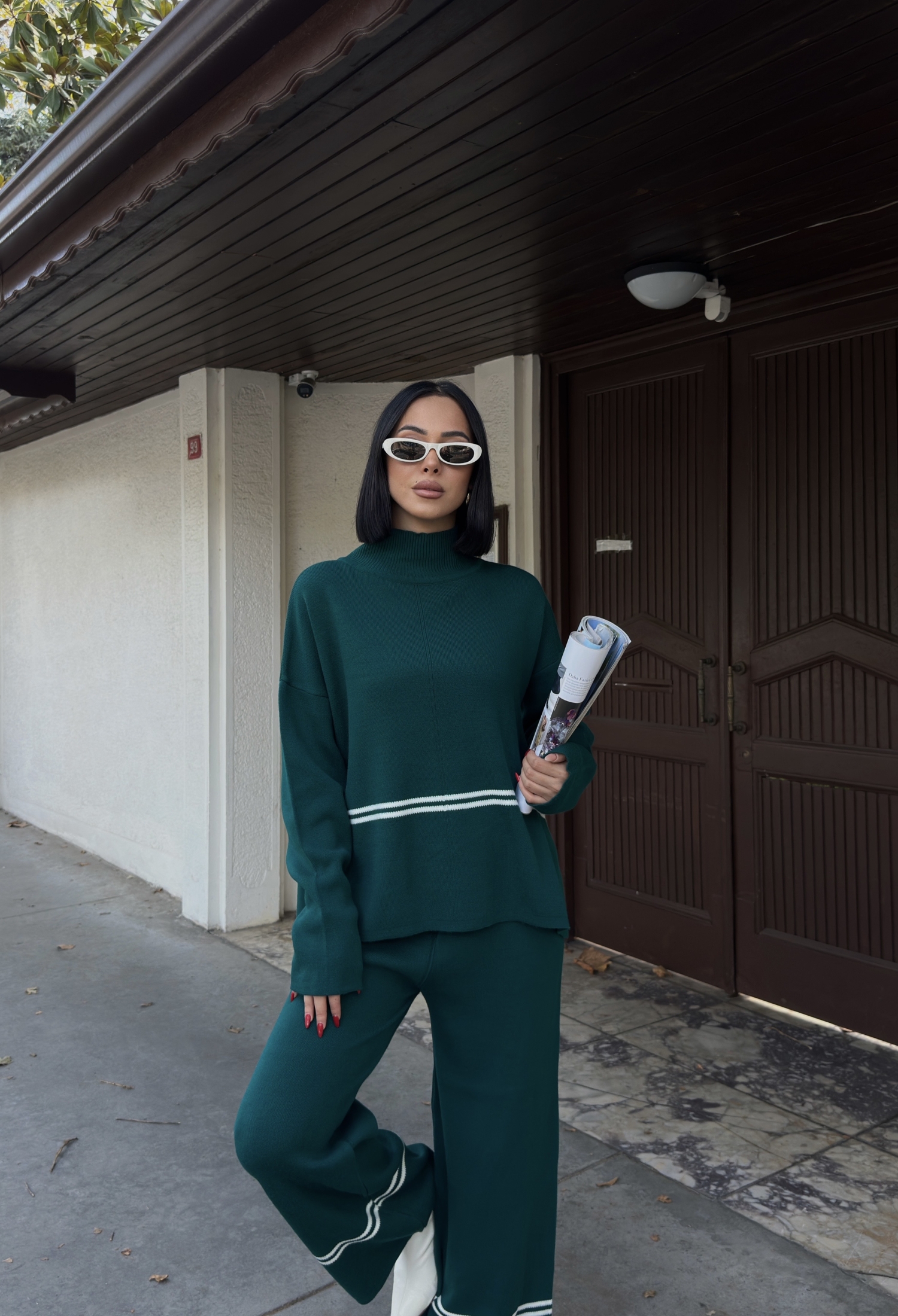 Green Casual Elegant Suit With Palazzo Pants - Brand: My Fashion - Women & Kids, Baby Clothes Wholesale - TheBS Women