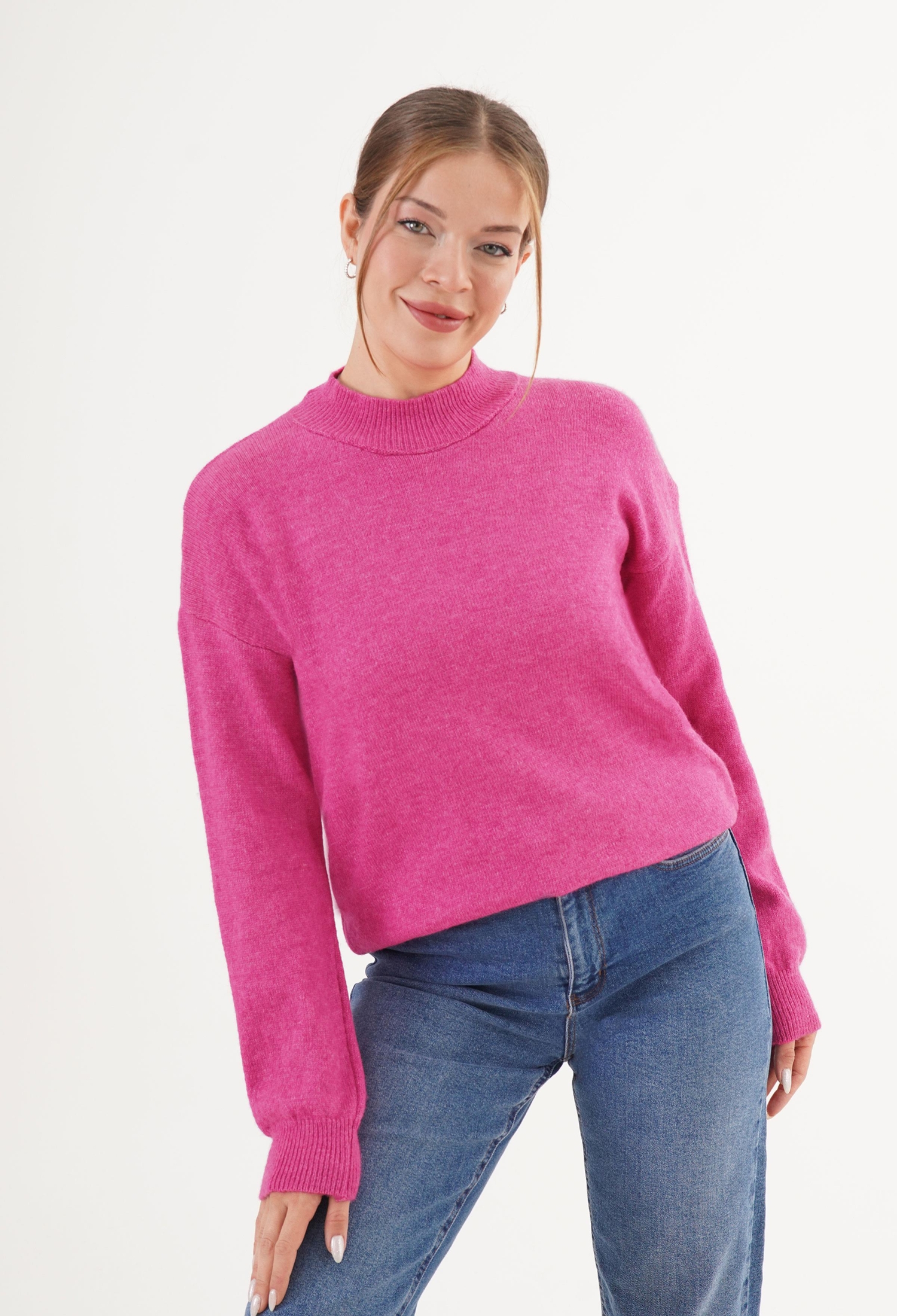 Sweater High Neck Long Sleeve Regular Fit - Brand: Lustrin - Women & Kids, Baby Clothes Wholesale - TheBS Women