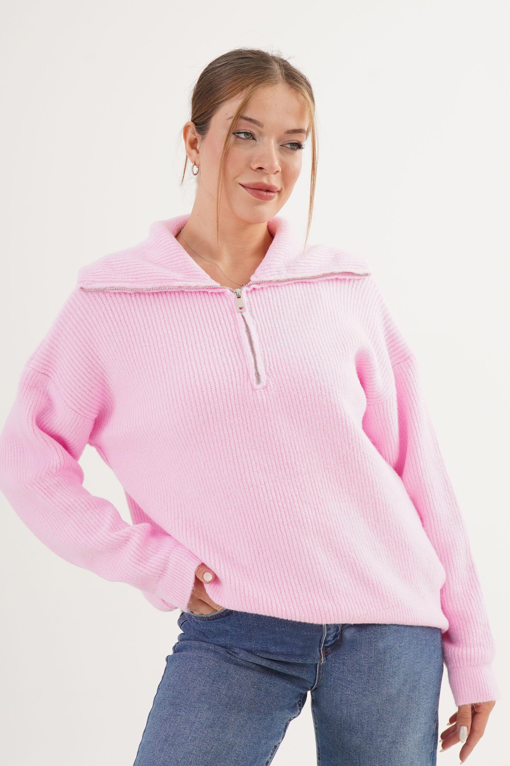 Oversized Fit Casual Sweater With Shawl Collar - Brand: Lustrin - Women & Kids, Baby Clothes Wholesale - TheBS Women Oversized Fit Casual Sweater With Shawl Collar - Brand: Lustrin - Women & Kids, Baby Clothes Wholesale - TheBS Women