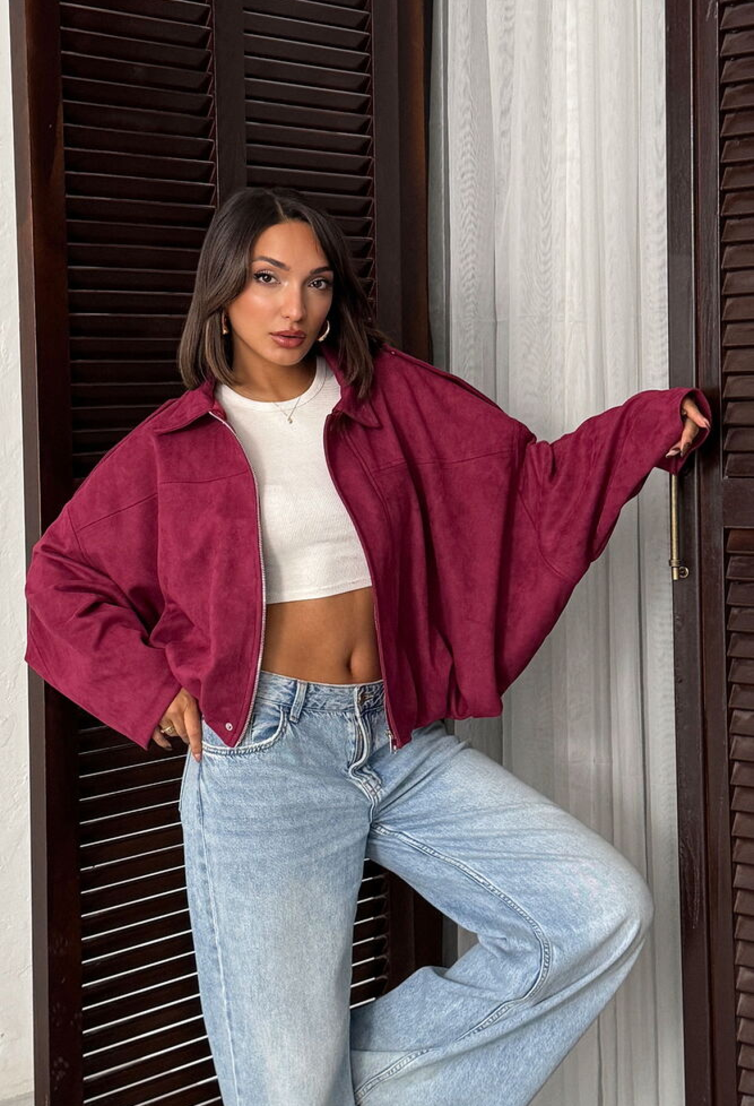 Overshirt Jacket With Zip Up Closure - Brand: Topshow - Women & Kids, Baby Clothes Wholesale - TheBS Women