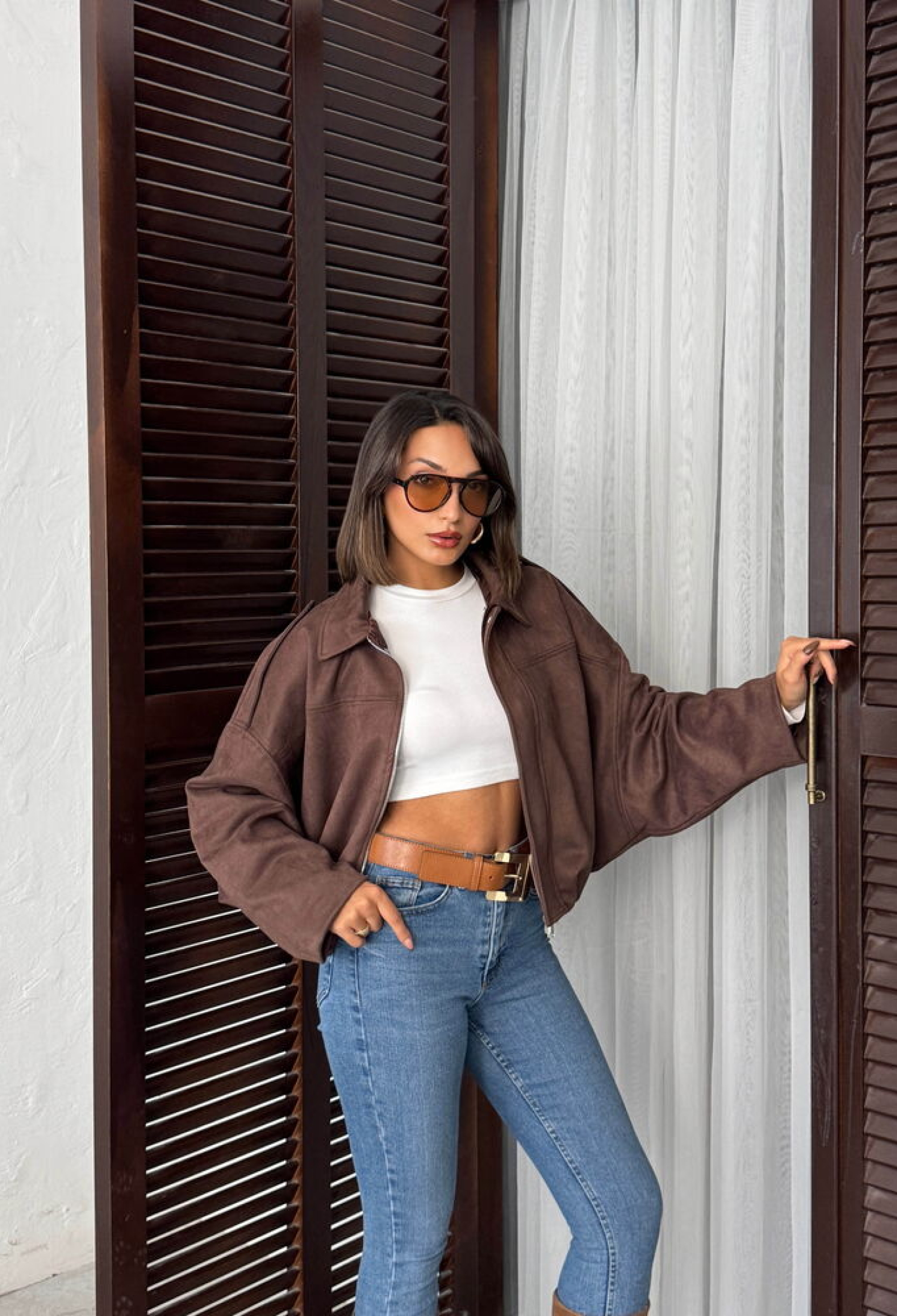 Overshirt Jacket With Snap Closure And Point Collar - Brand: Topshow - Women & Kids, Baby Clothes Wholesale - TheBS Women