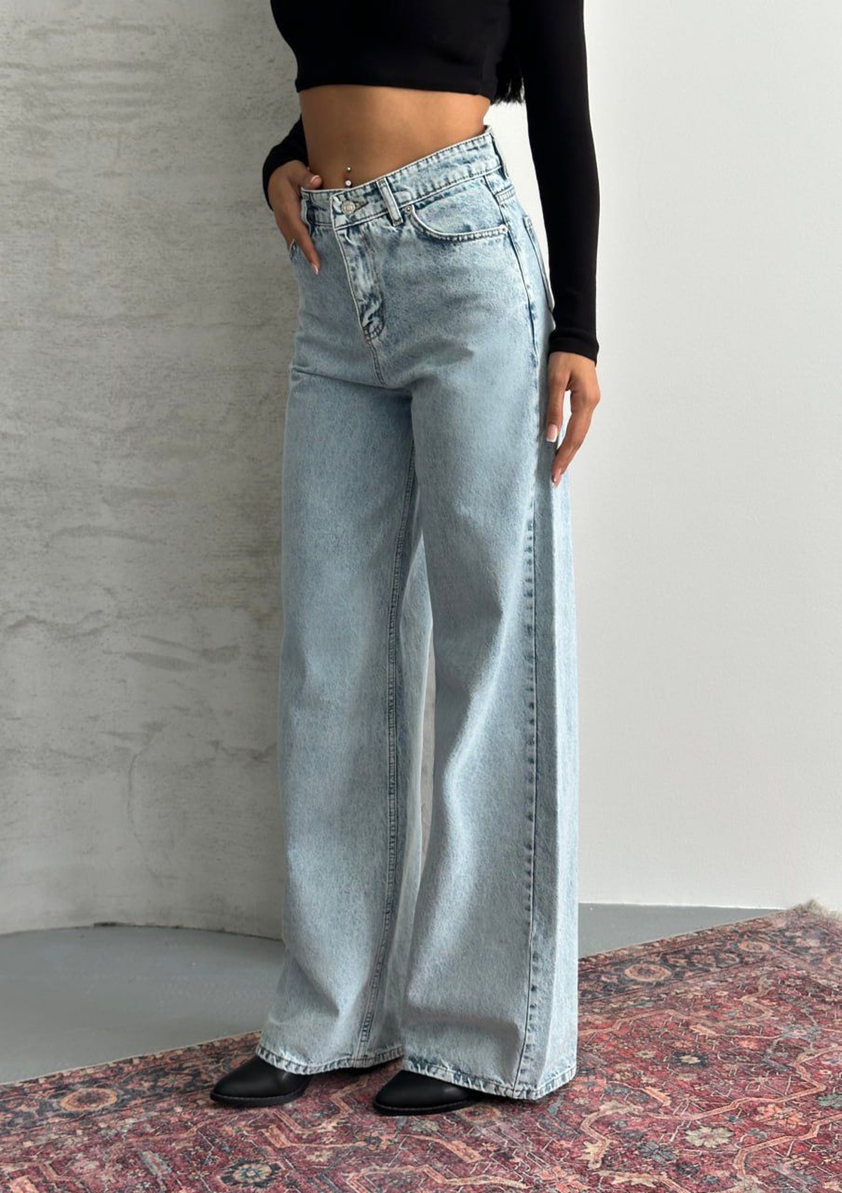 Blue Jeans Wide Leg High Waist Palazzo Casual - Brand: My Jest Fashion - Women & Kids, Baby Clothes Wholesale - TheBS Women Blue Jeans Wide Leg High Waist Palazzo Casual - Brand: My Jest Fashion - Women & Kids, Baby Clothes Wholesale - TheBS Women