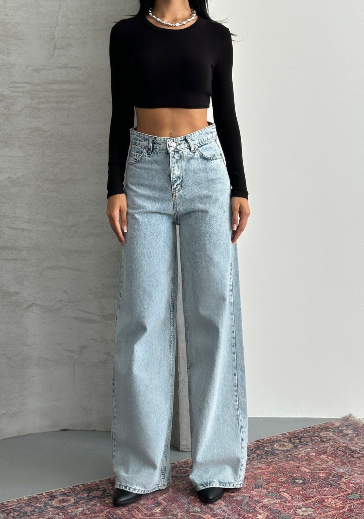 Blue Jeans Wide Leg High Waist Palazzo Casual - Brand: My Jest Fashion - Women & Kids, Baby Clothes Wholesale - TheBS Women Blue Jeans Wide Leg High Waist Palazzo Casual - Brand: My Jest Fashion - Women & Kids, Baby Clothes Wholesale - TheBS Women