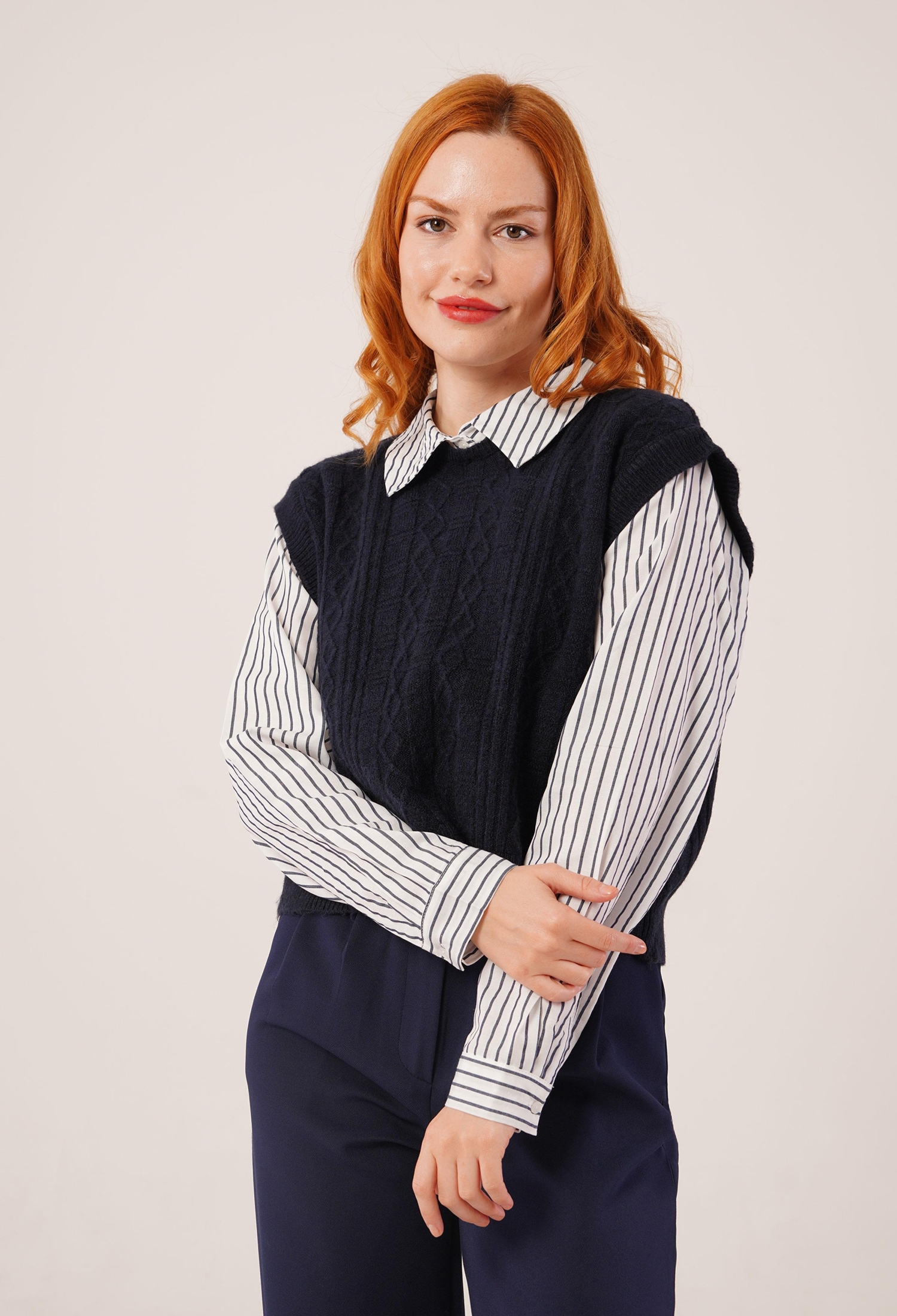 Sweater Casual Preppy Sleeveless - Brand: Lustrin - Women & Kids, Baby Clothes Wholesale - TheBS Women