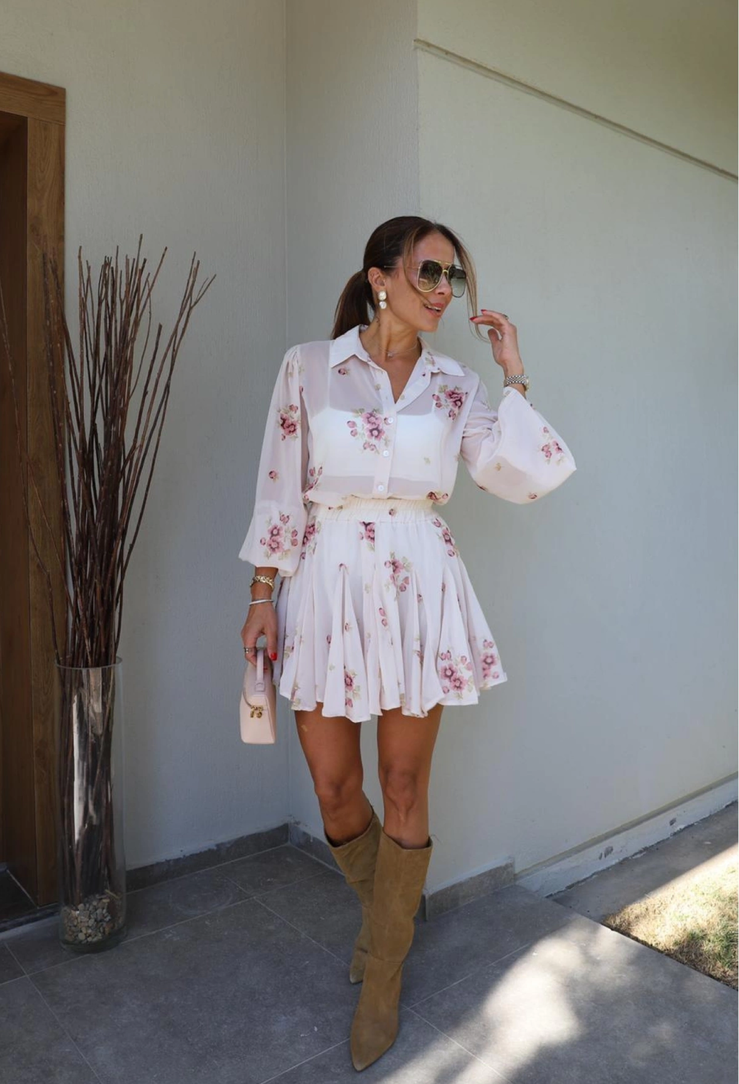 White High Waist Flared Mini Skirt - Brand: Cream Rouge - Women & Kids, Baby Clothes Wholesale - TheBS Women