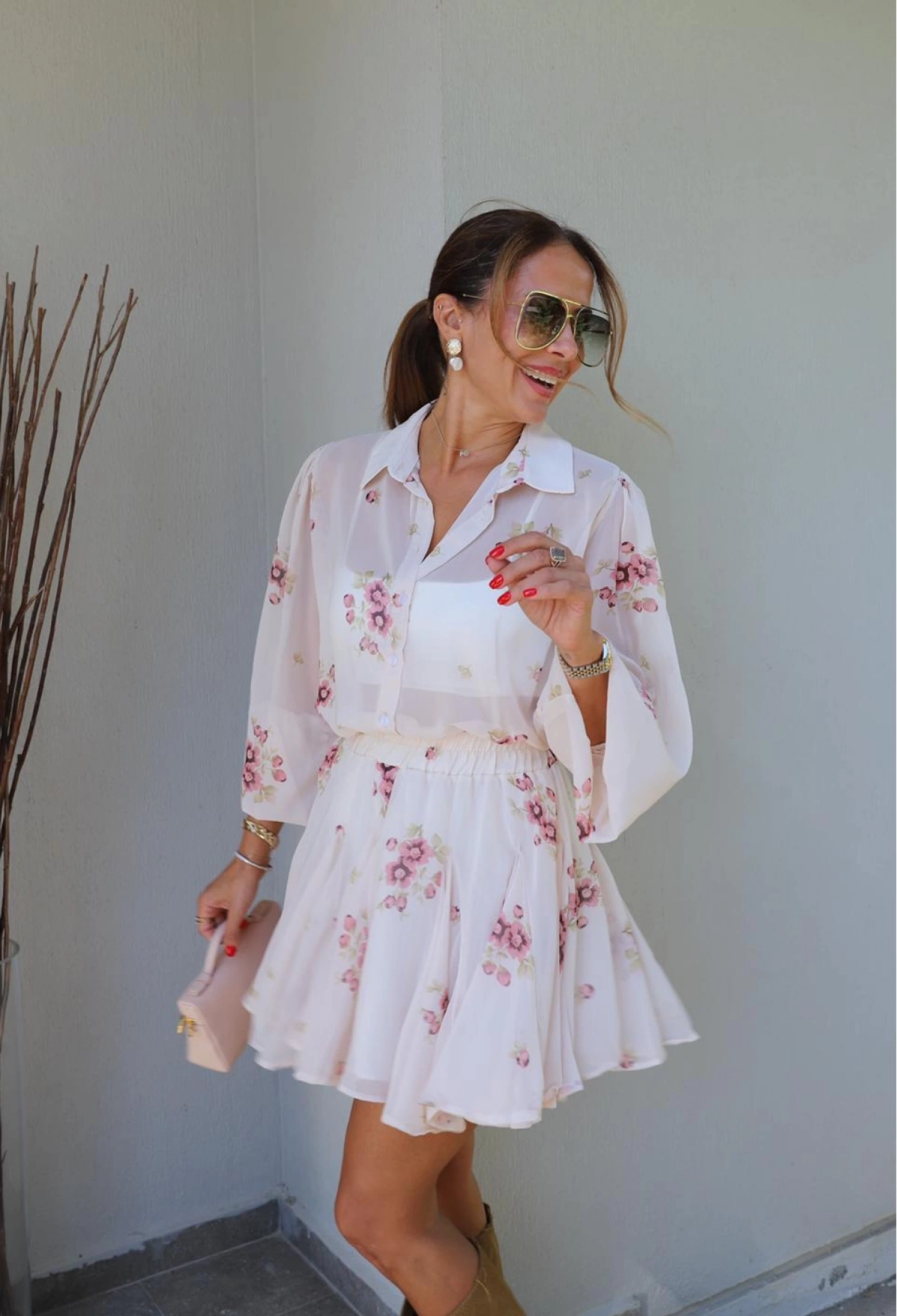 White High Waist Flared Mini Skirt - Brand: Cream Rouge - Women & Kids, Baby Clothes Wholesale - TheBS Women