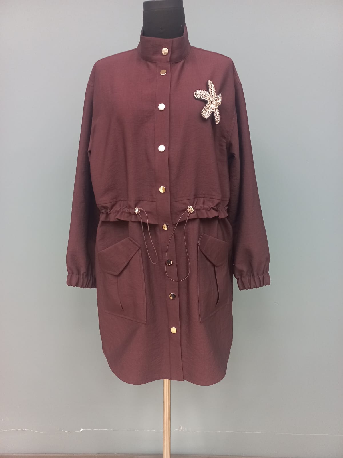 Claret Red Casual Modest Elegant Tunic - Brand: Puane - Women & Kids, Baby Clothes Wholesale - TheBS Women Claret Red Casual Modest Elegant Tunic - Brand: Puane - Women & Kids, Baby Clothes Wholesale - TheBS Women