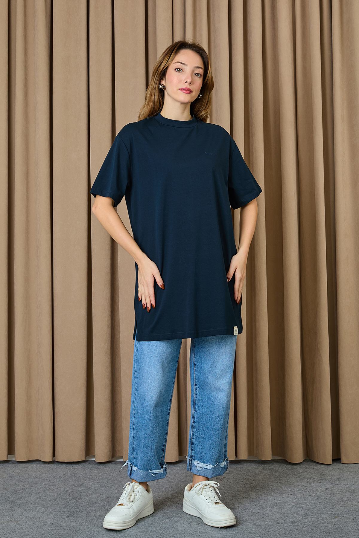NavyTshirt Oversized Casual Streetwear - Brand: SOUL - Women & Kids, Baby Clothes Wholesale - TheBS Women NavyTshirt Oversized Casual Streetwear - Brand: SOUL - Women & Kids, Baby Clothes Wholesale - TheBS Women