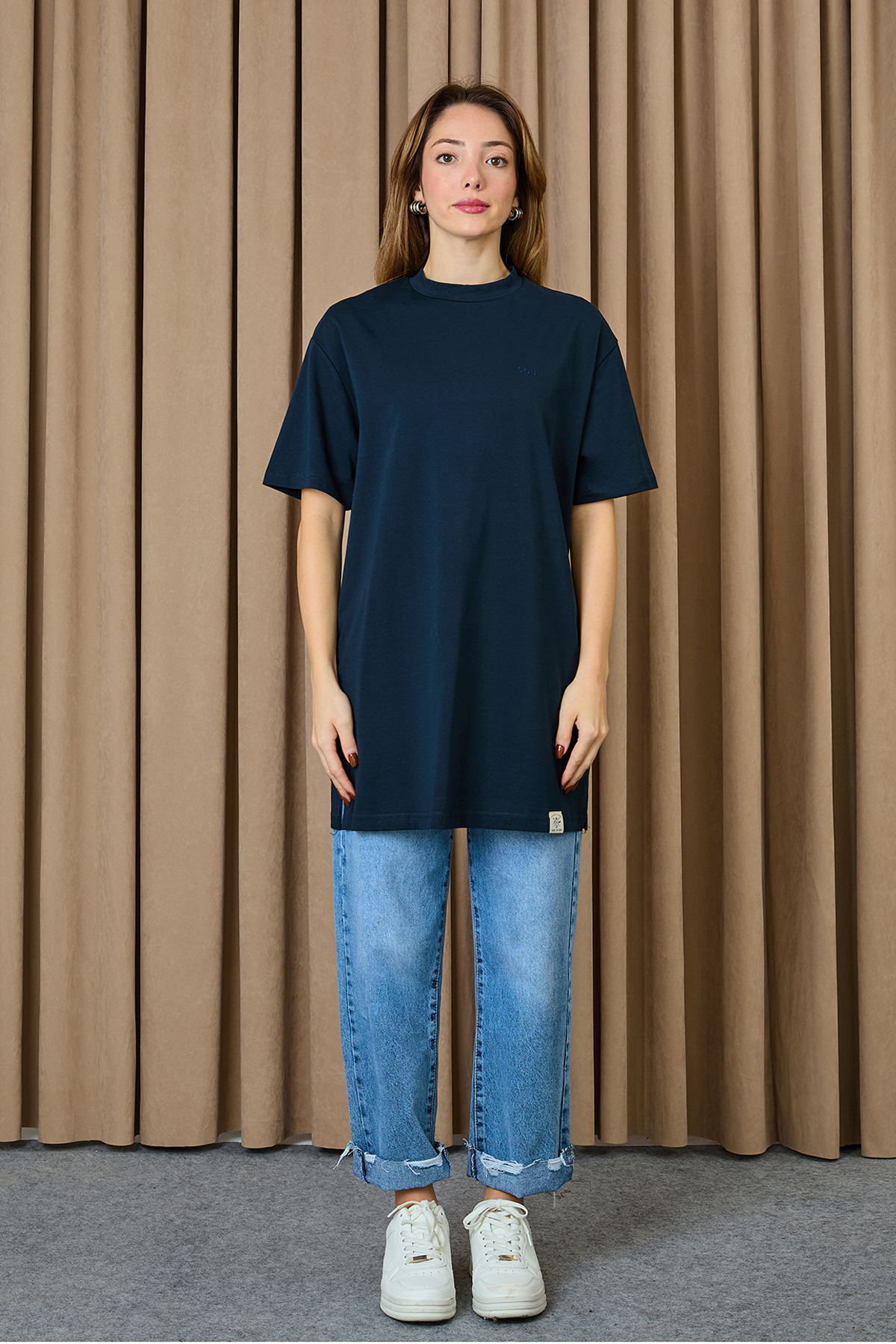 NavyTshirt Oversized Casual Streetwear - Brand: SOUL - Women & Kids, Baby Clothes Wholesale - TheBS Women NavyTshirt Oversized Casual Streetwear - Brand: SOUL - Women & Kids, Baby Clothes Wholesale - TheBS Women