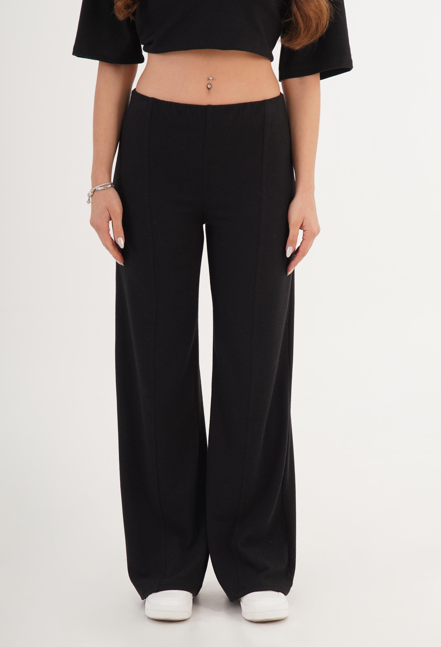 Palazzo Pants Wide Leg Long Mid Waist - Brand: Lustrin - Women & Kids, Baby Clothes Wholesale - TheBS Women