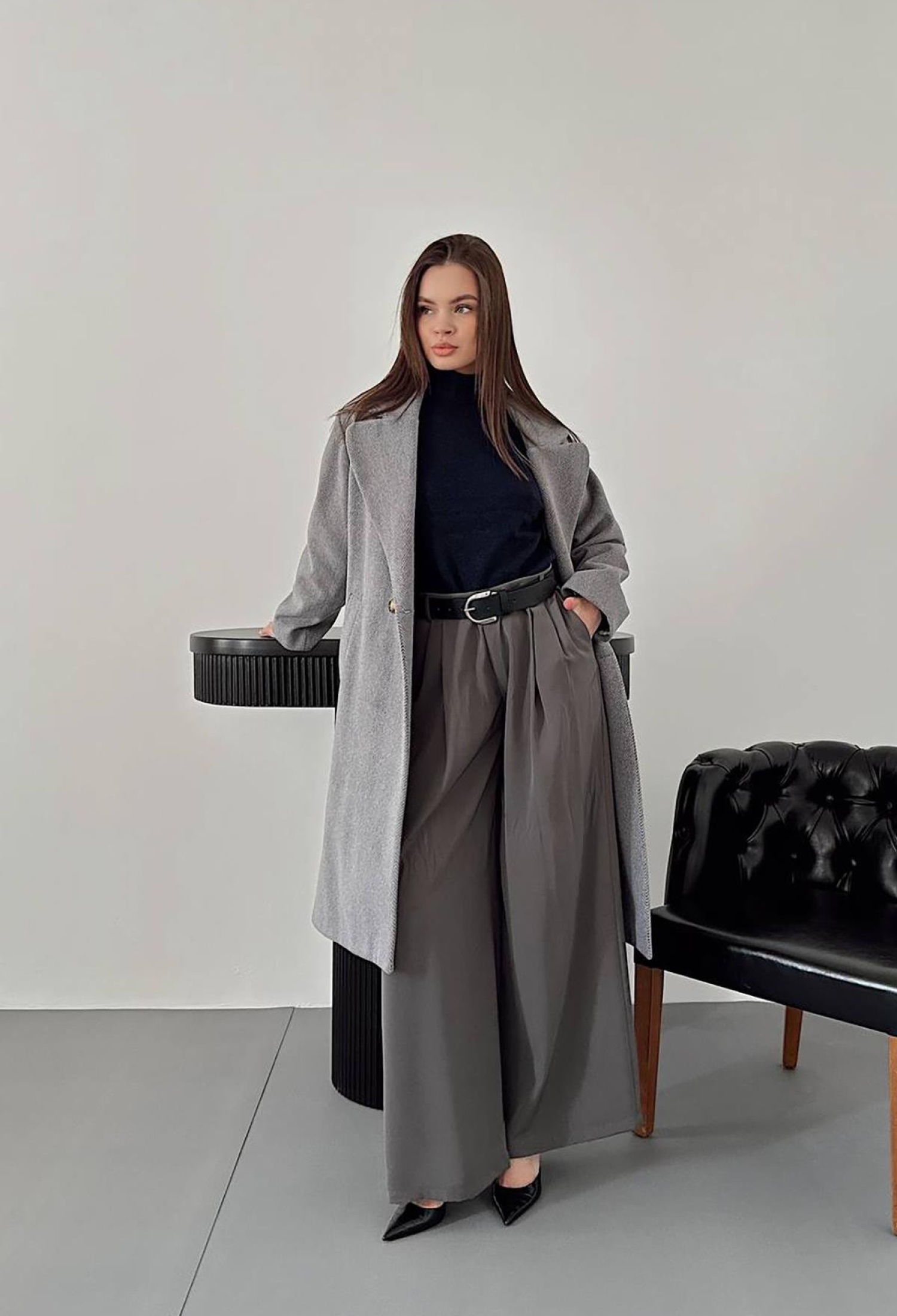 Long Coat - Gray - Brand: Elisa - Women & Kids, Baby Clothes Wholesale - TheBS Women