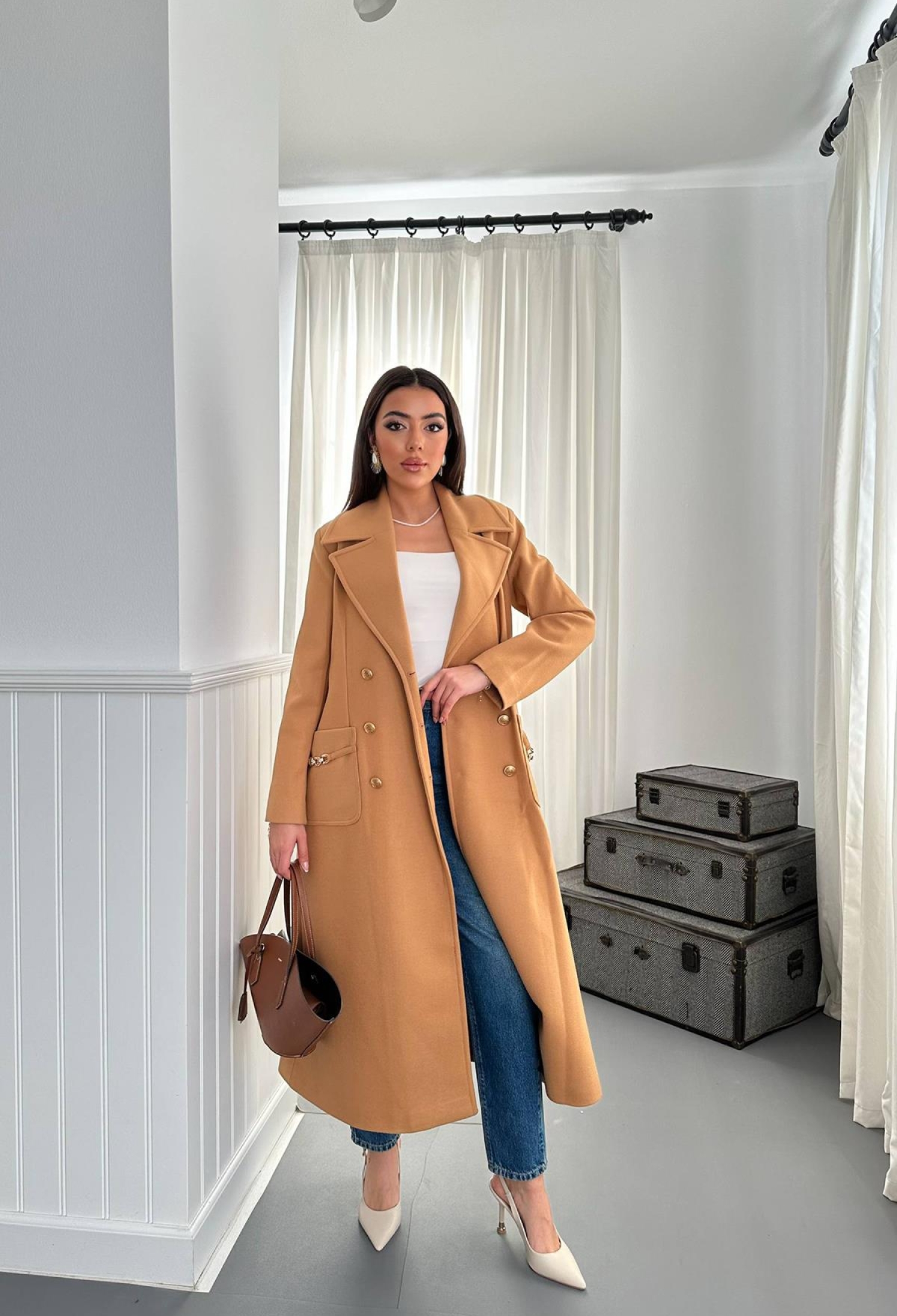 Pocket Chain Coat - Brand: Elisa - Women & Kids, Baby Clothes Wholesale - TheBS Women