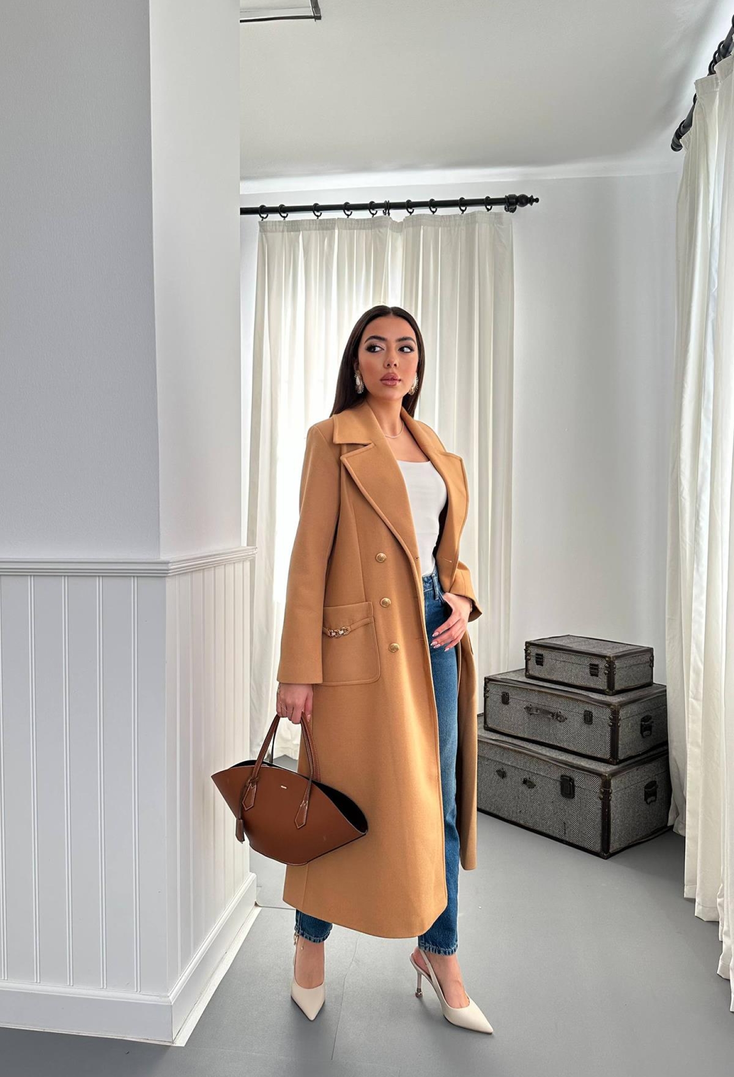 Pocket Chain Coat - Brand: Elisa - Women & Kids, Baby Clothes Wholesale - TheBS Women