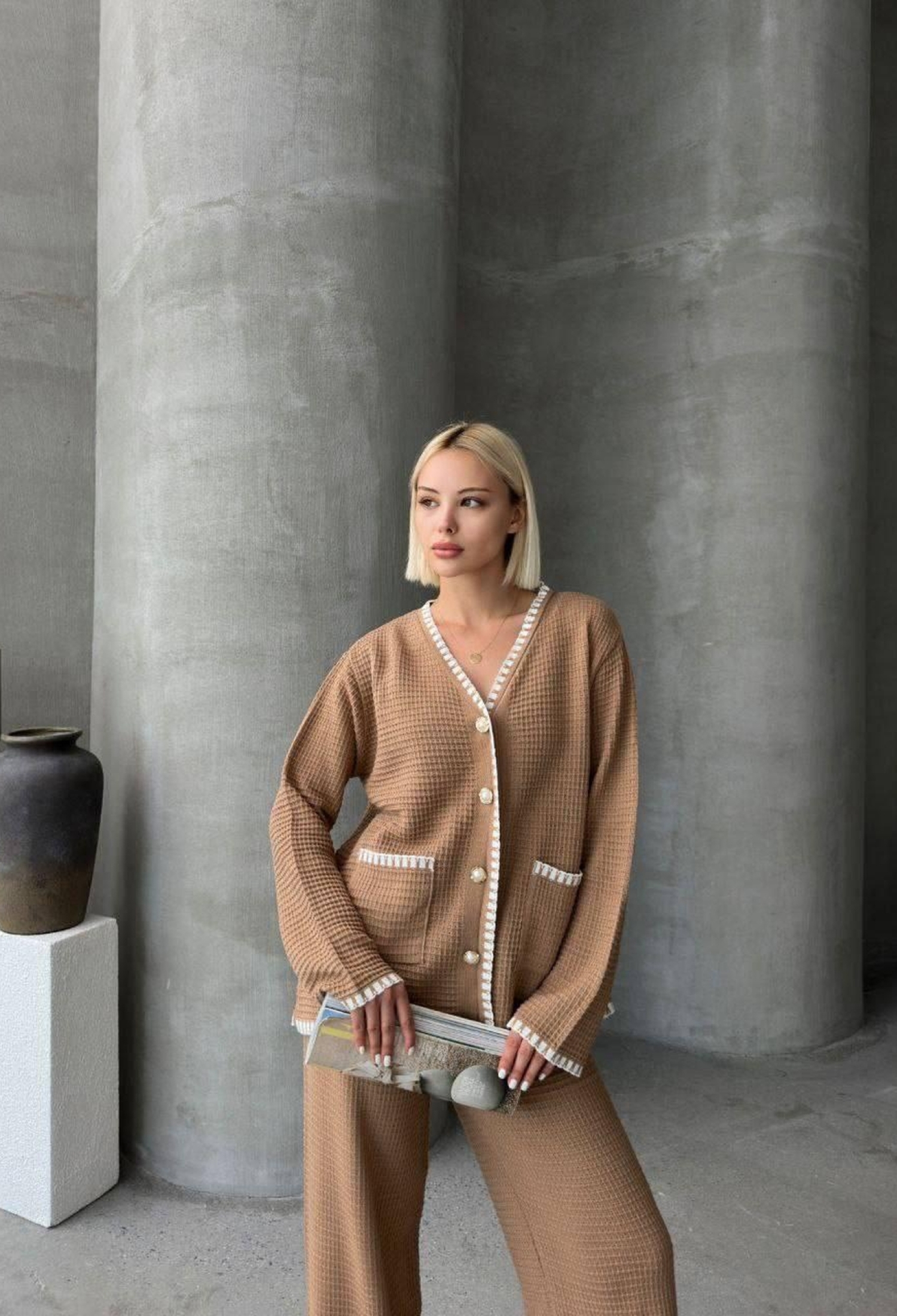 Beige Casual Elegant Modest Set - Brand: My Jest Fashion - Women & Kids, Baby Clothes Wholesale - TheBS Women