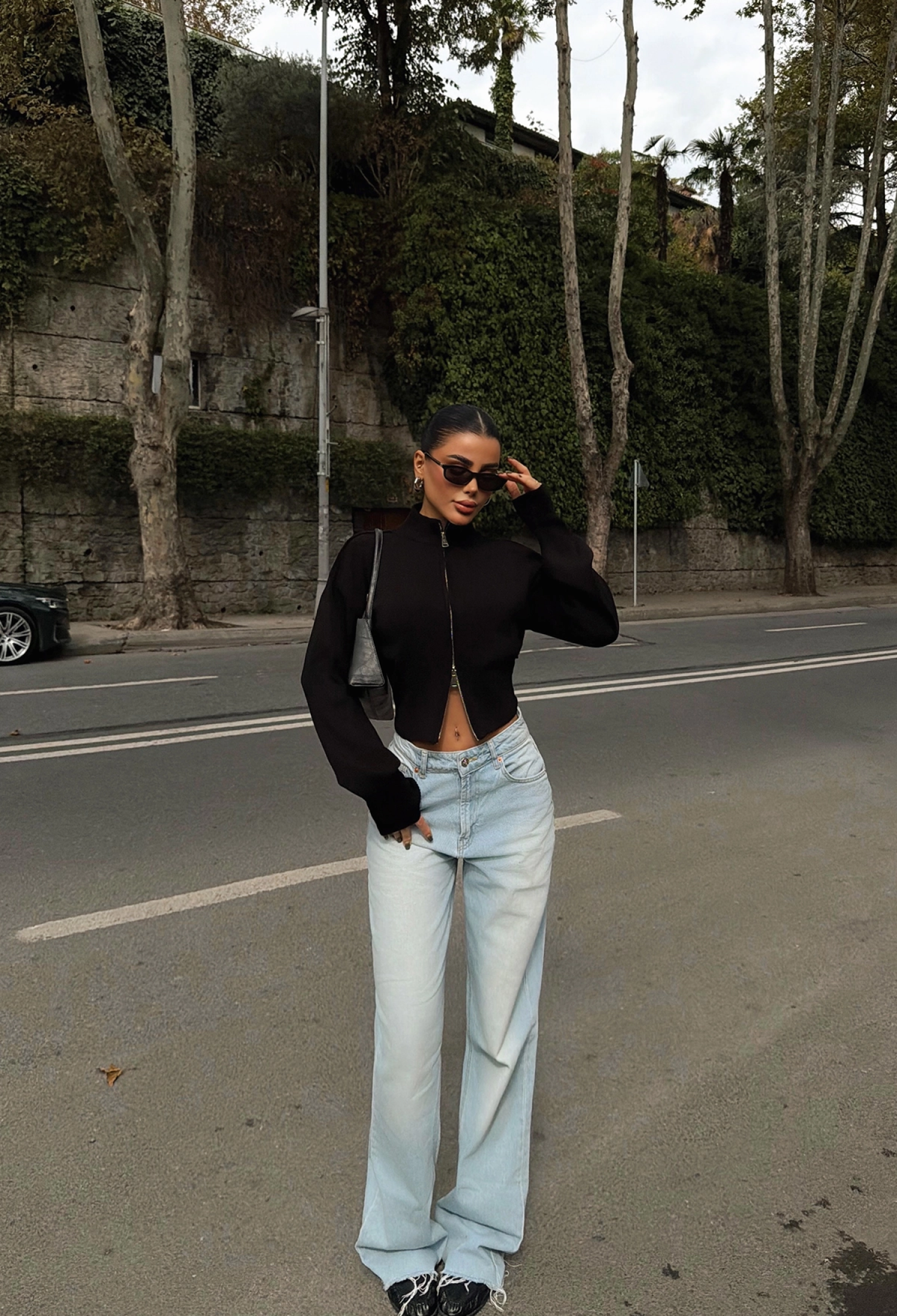 Slim Fit Crop Cardigan Zip Up - Brand: EYYO ATELIER - Women & Kids, Baby Clothes Wholesale - TheBS Women