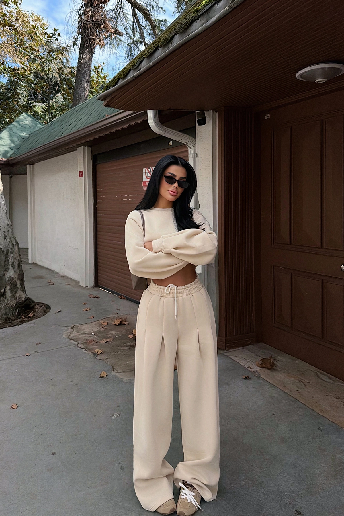 Beige Casual Sport Streetwear Sexy Tracksuit - Brand: EYYO ATELIER - Women & Kids, Baby Clothes Wholesale - TheBS Women Beige Casual Sport Streetwear Sexy Tracksuit - Brand: EYYO ATELIER - Women & Kids, Baby Clothes Wholesale - TheBS Women