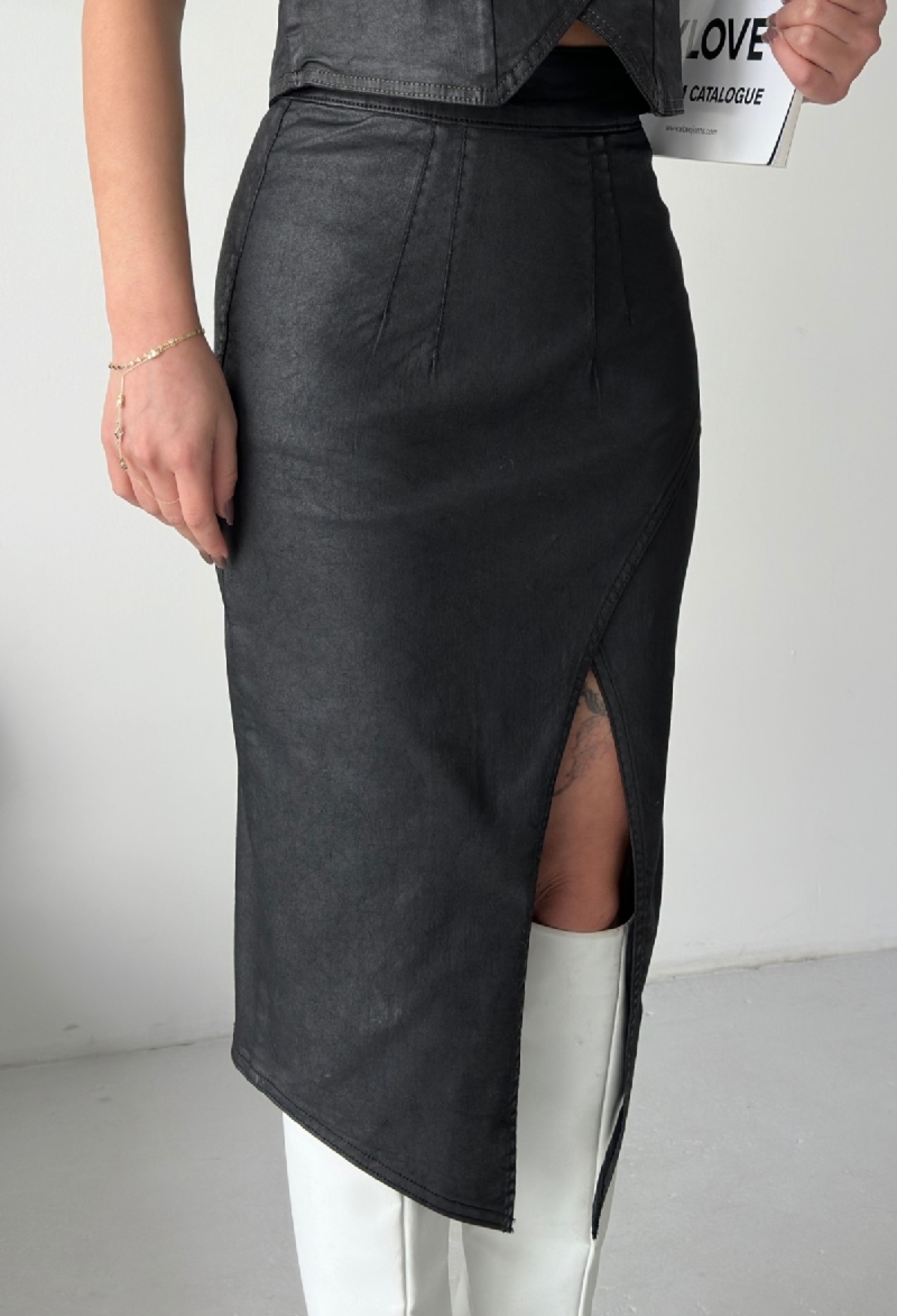 Black Sexy Asymmetrical High Waist Midi Skirt - Brand: XLove - Women & Kids, Baby Clothes Wholesale - TheBS Women