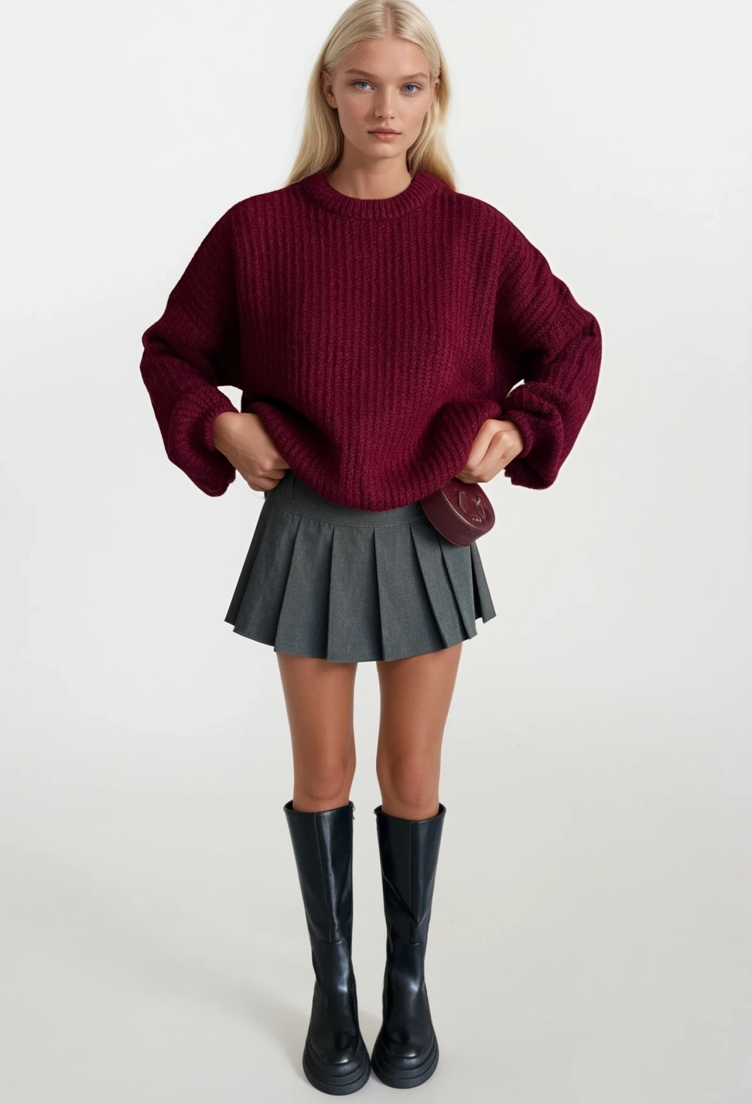 Sweater Oversized Fit Crew Neck - Brand: Black Fashion - Women & Kids, Baby Clothes Wholesale - TheBS Women